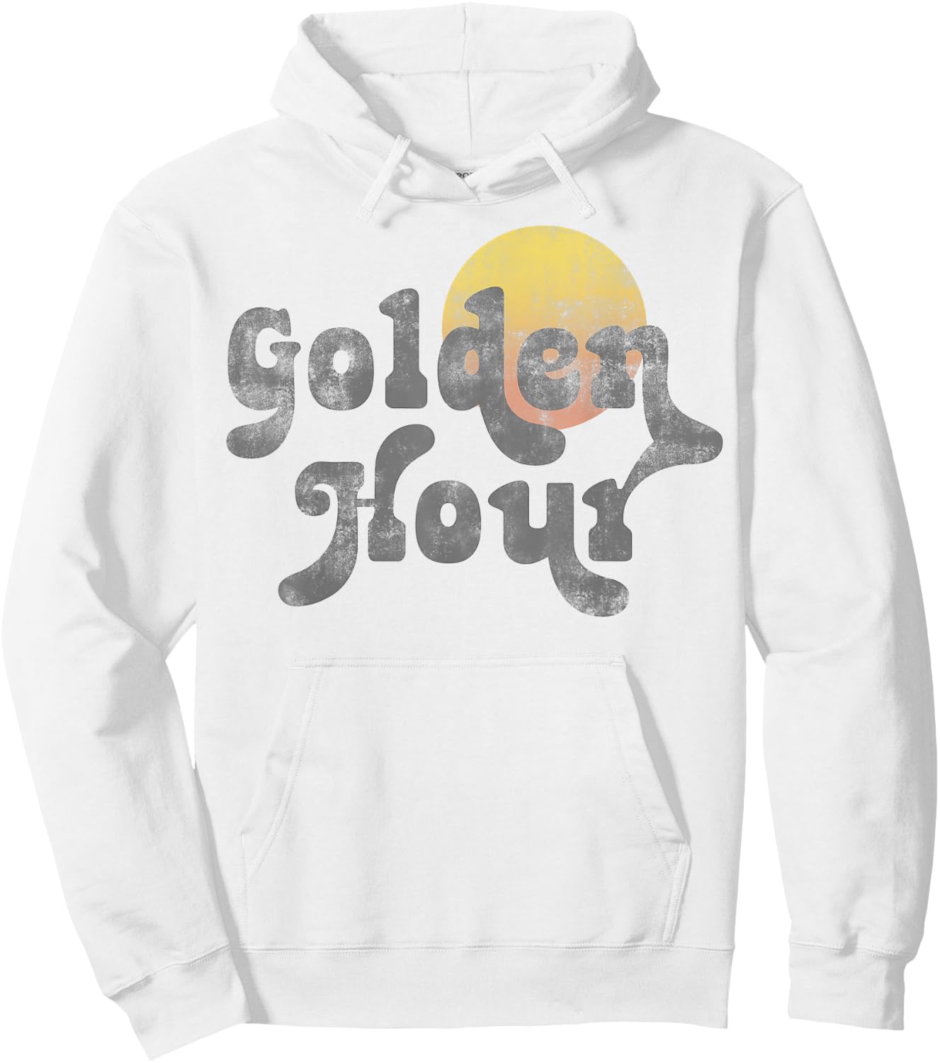 Trendy Golden Hour Vintage Hoodie - Hoodie | White