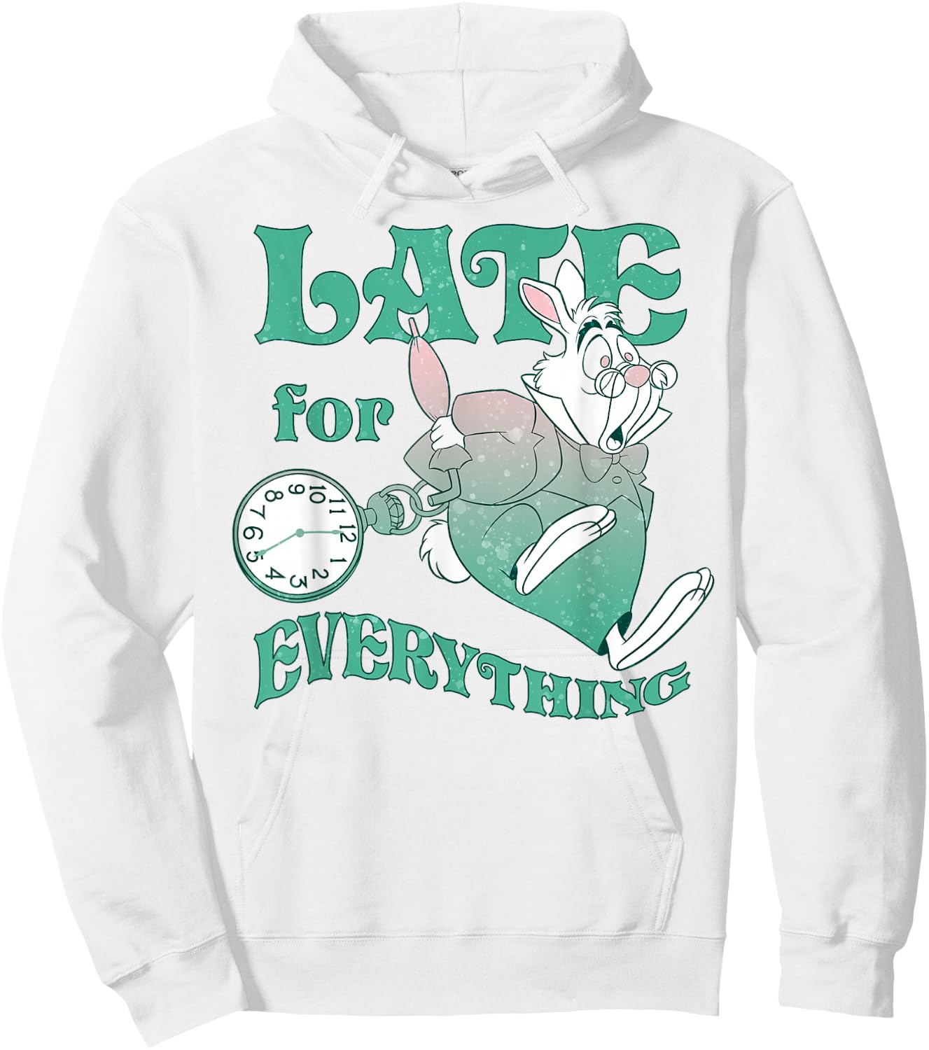 Disney Alice In Wonderland Late For Everything Hoodie - Hoodie | White