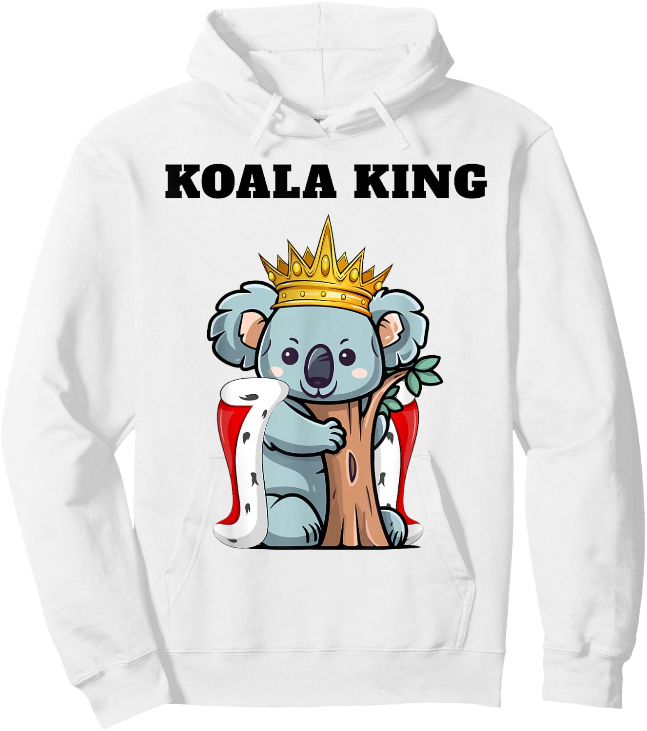 Koala King | Boys Koala Lover Design | Koala Bear Hoodie - Hoodie | White