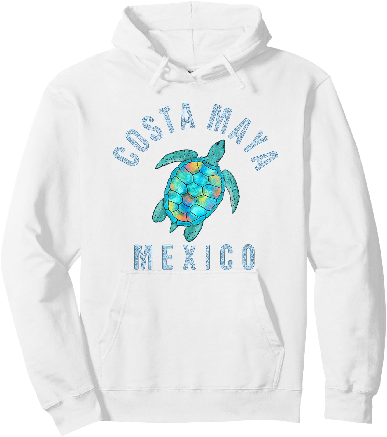 Costa Maya Beach Design / Turtle Illustration Gift Men Women Girls Kids Hoodie - Hoodie | White