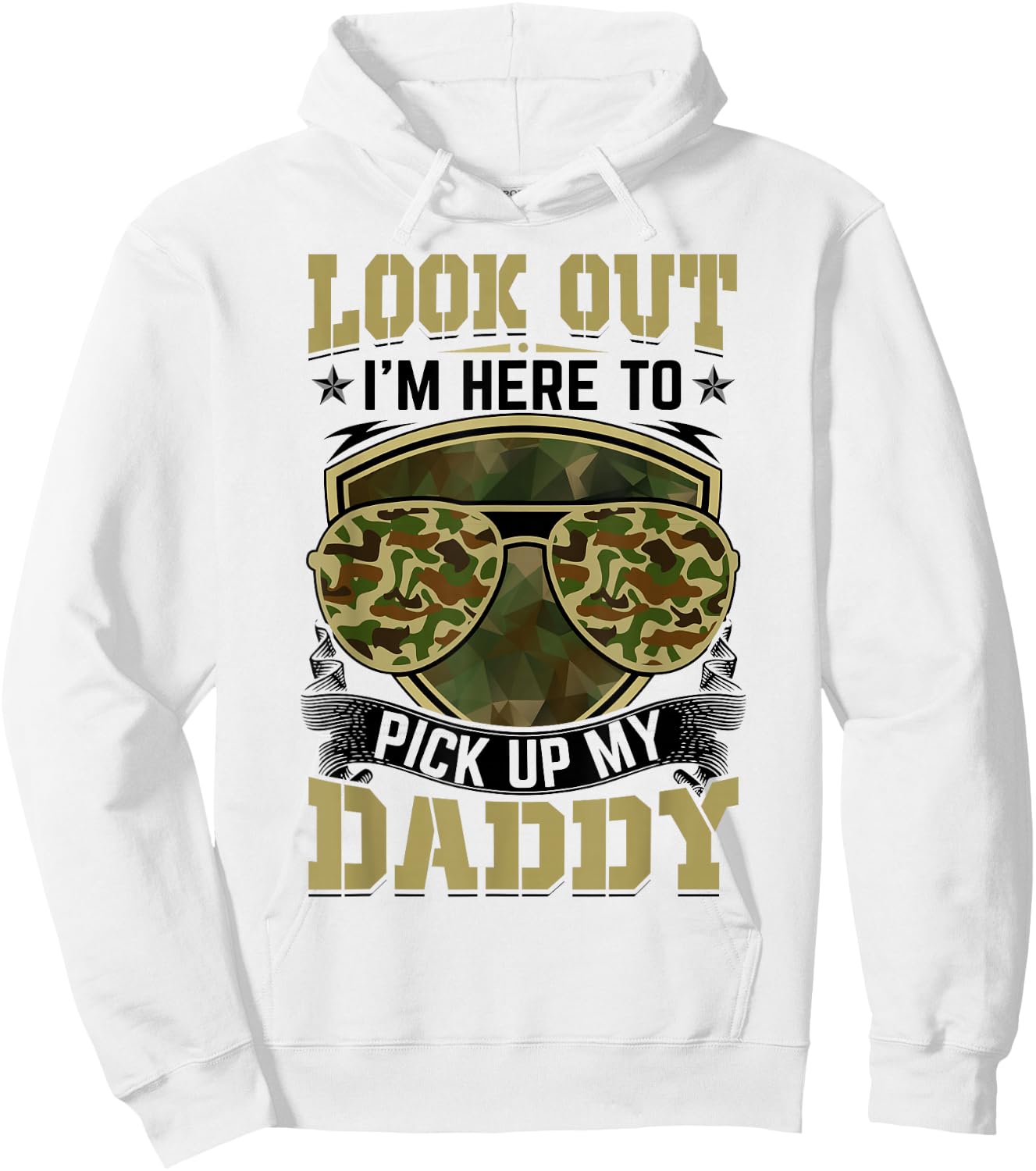 Homecoming Home Welcome dad Daddy Military Kids Girls Boys Hoodie - Hoodie | White