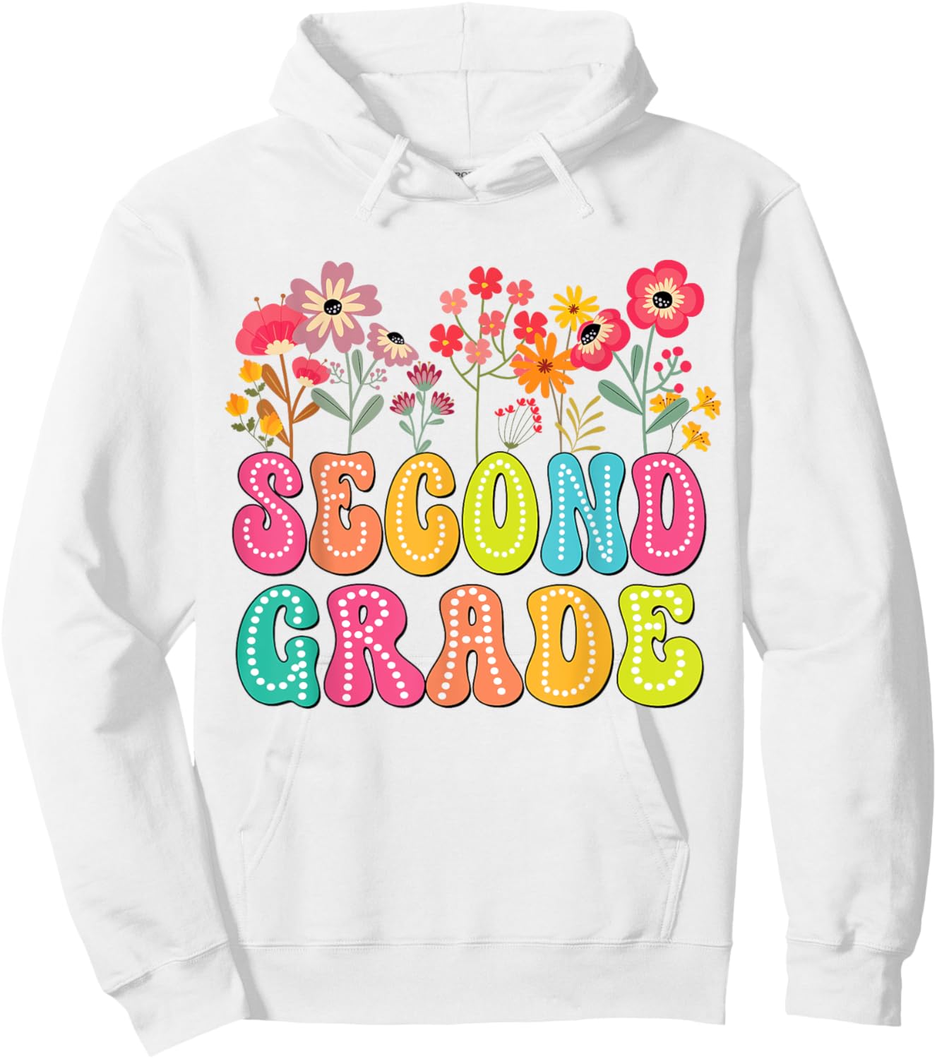 2nd Second Grade Teacher Back To School Floral Outfits Hoodie - Hoodie | White
