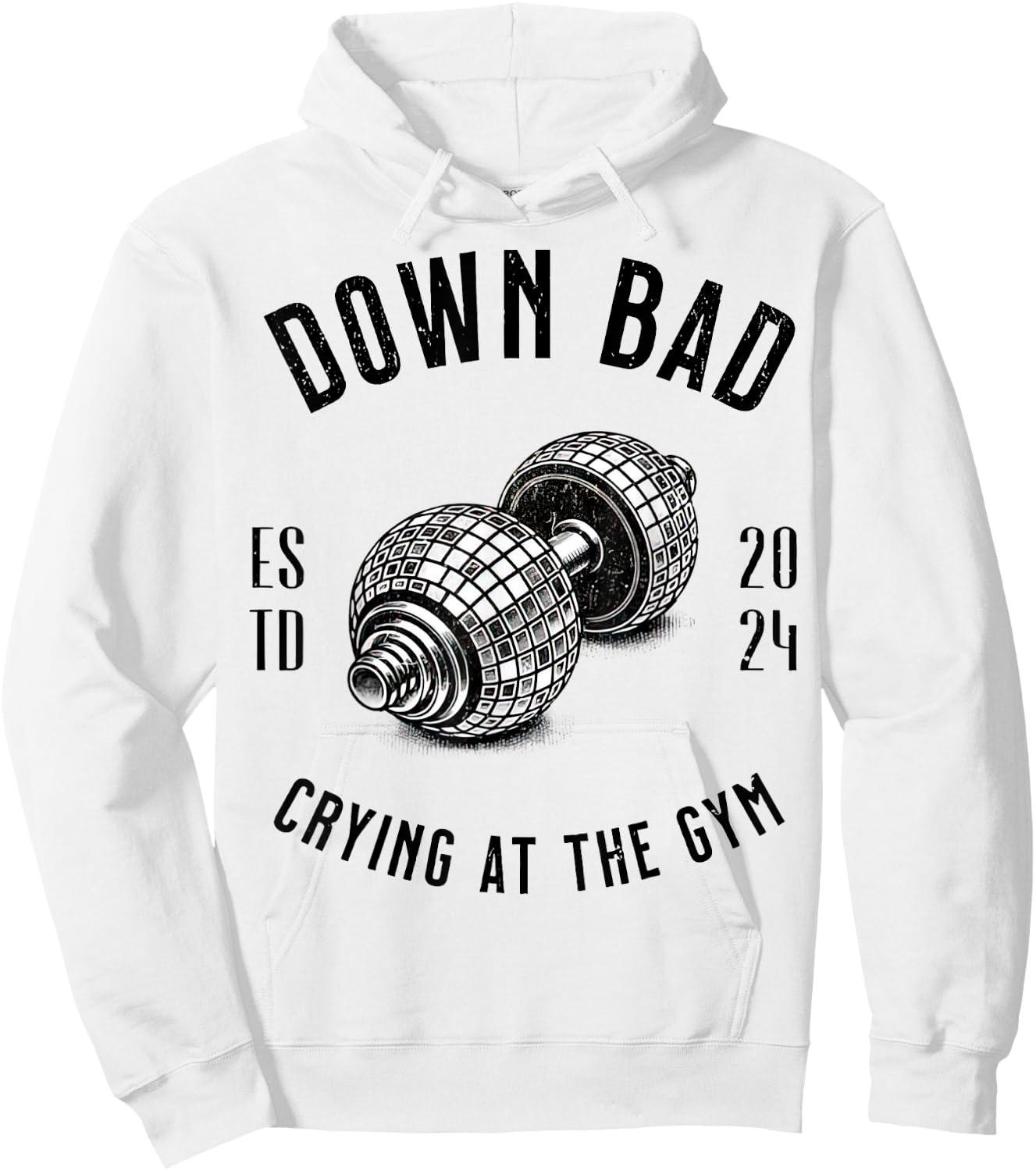 Down Bad Crying At The Gym Hoodie - Hoodie | White