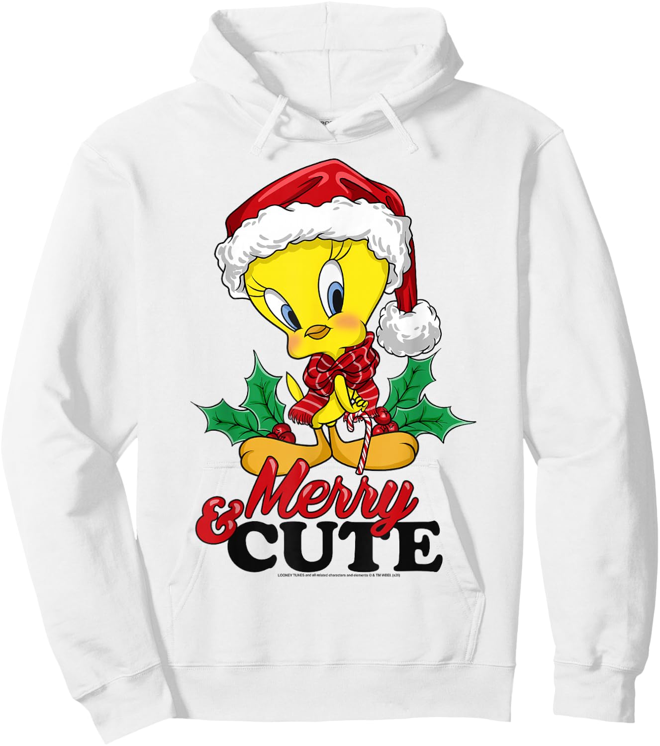 Looney Tunes Christmas Tweety Bird Merry & Cute Hoodie - Hoodie | White