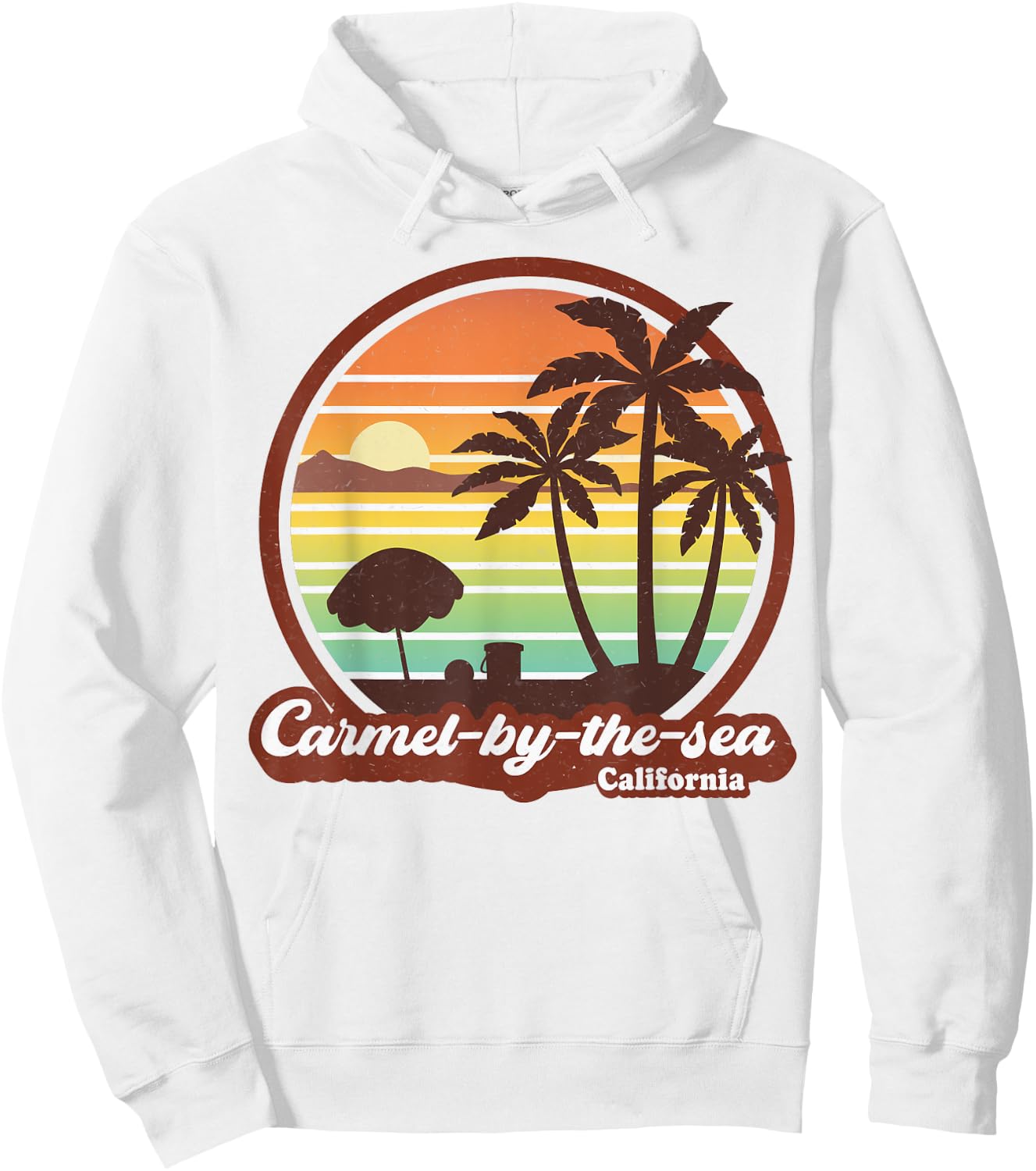 Vintage Carmel-by-the-sea California CA Retro 80s Souvenir Hoodie - Hoodie | White