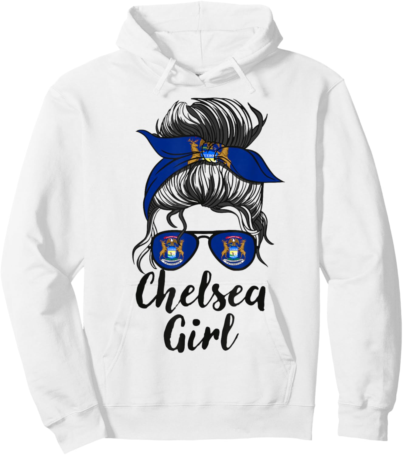 Chelsea Michigan Women Girl Hoodie - Hoodie | White