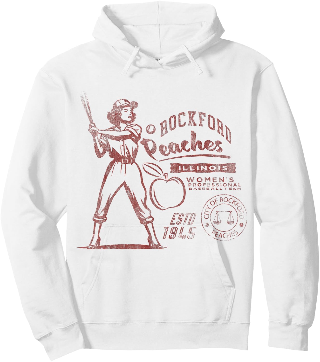 Rockford Peaches women's baseball team 1945 Hoodie - Hoodie | White