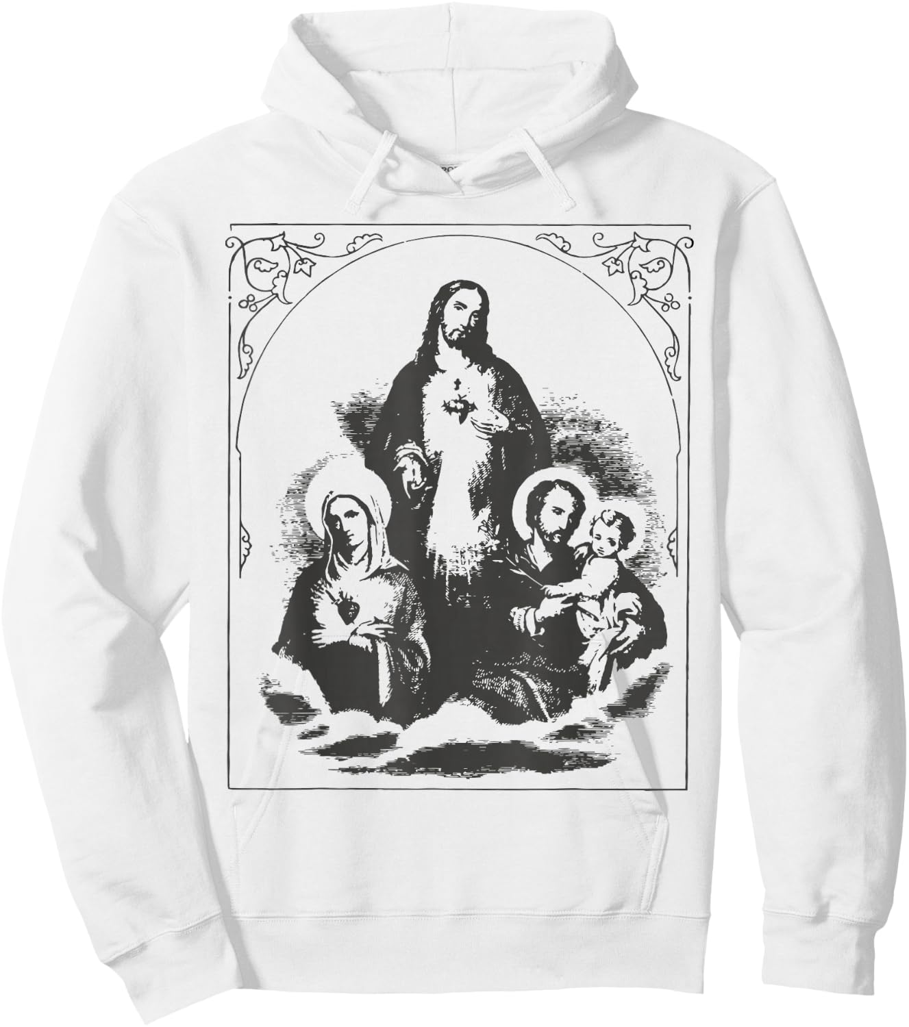 Holy Image Catholic Sagrada Family Familia Joseph Mary Jesus Hoodie - Hoodie | White