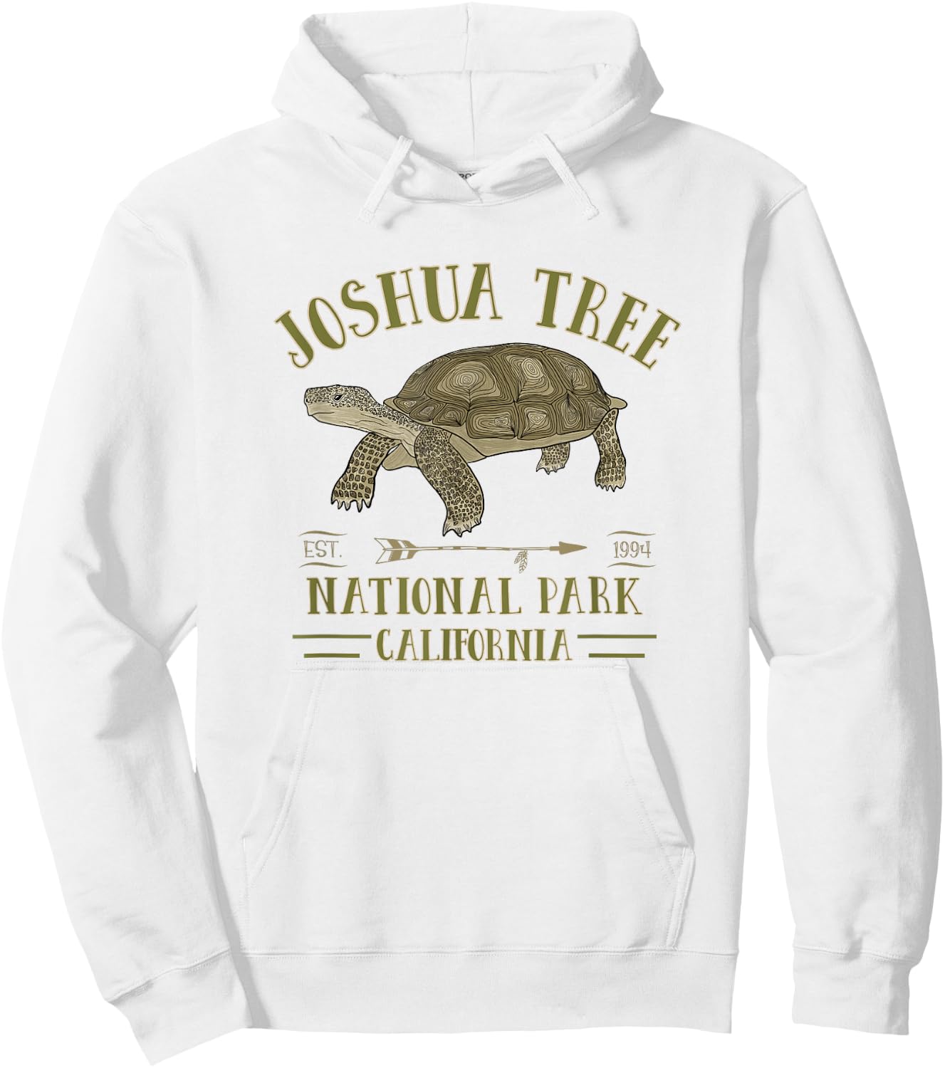JOSHUA TREE NATIONAL PARK California Desert Turtle Tortoise Hoodie - Hoodie | White