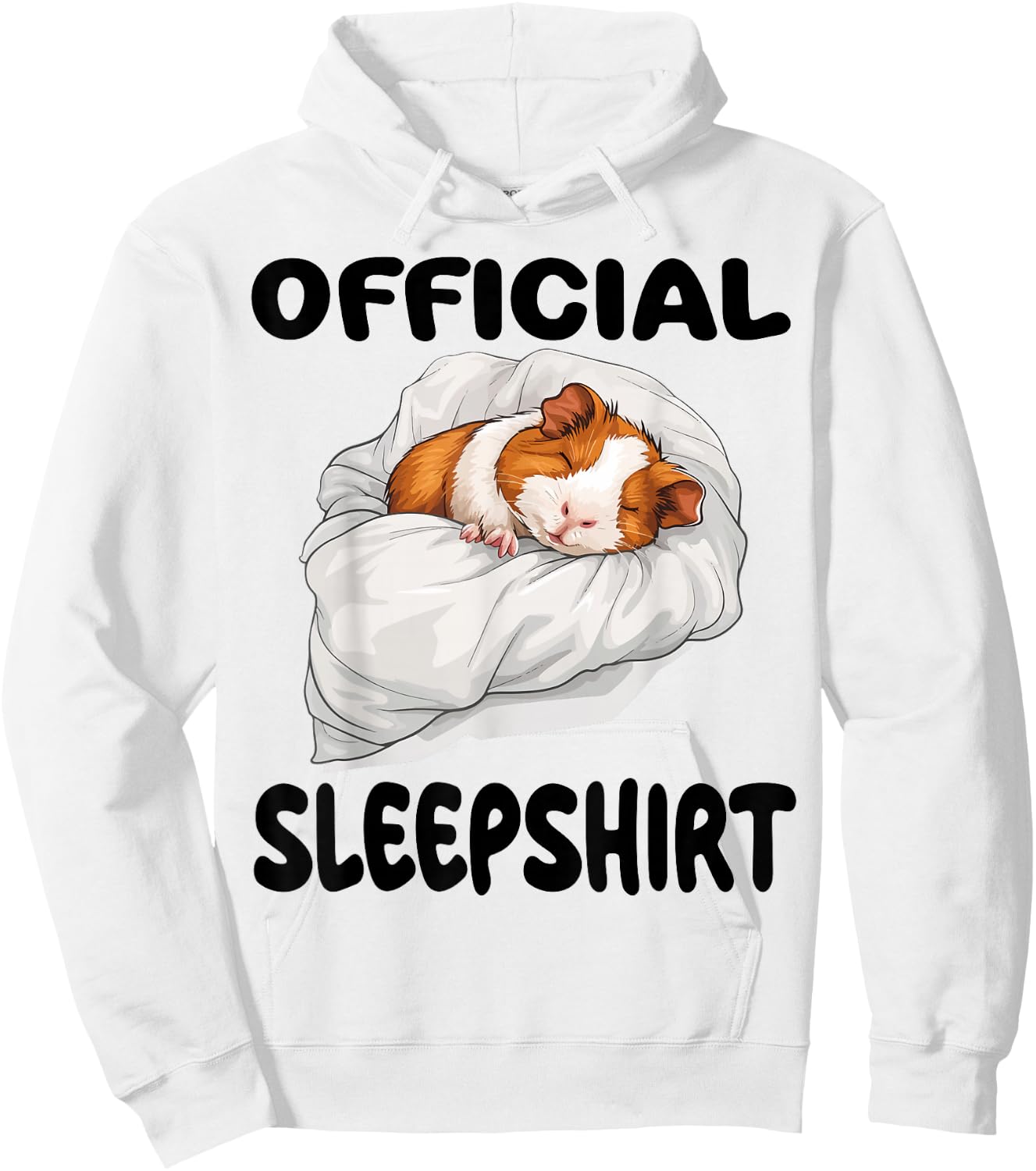 Guinea Pig Official Sleepshirt Pajamas Nightgown Hoodie - Hoodie | White