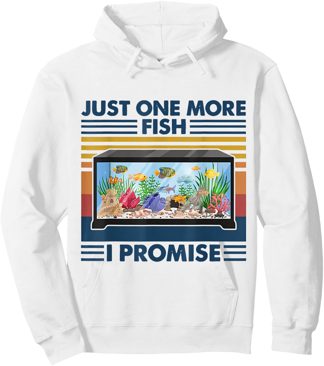 Just One More Fish I Promise Aquarium Fishing Vintage Hoodie - Hoodie | White