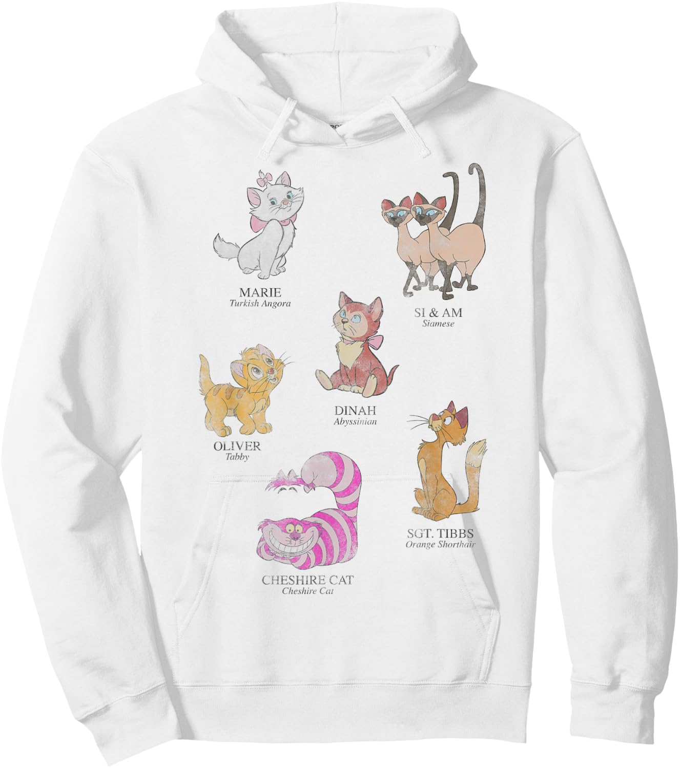 Disney Mickey and Friends Cat Names and Breeds Textbook Hoodie - Hoodie | White