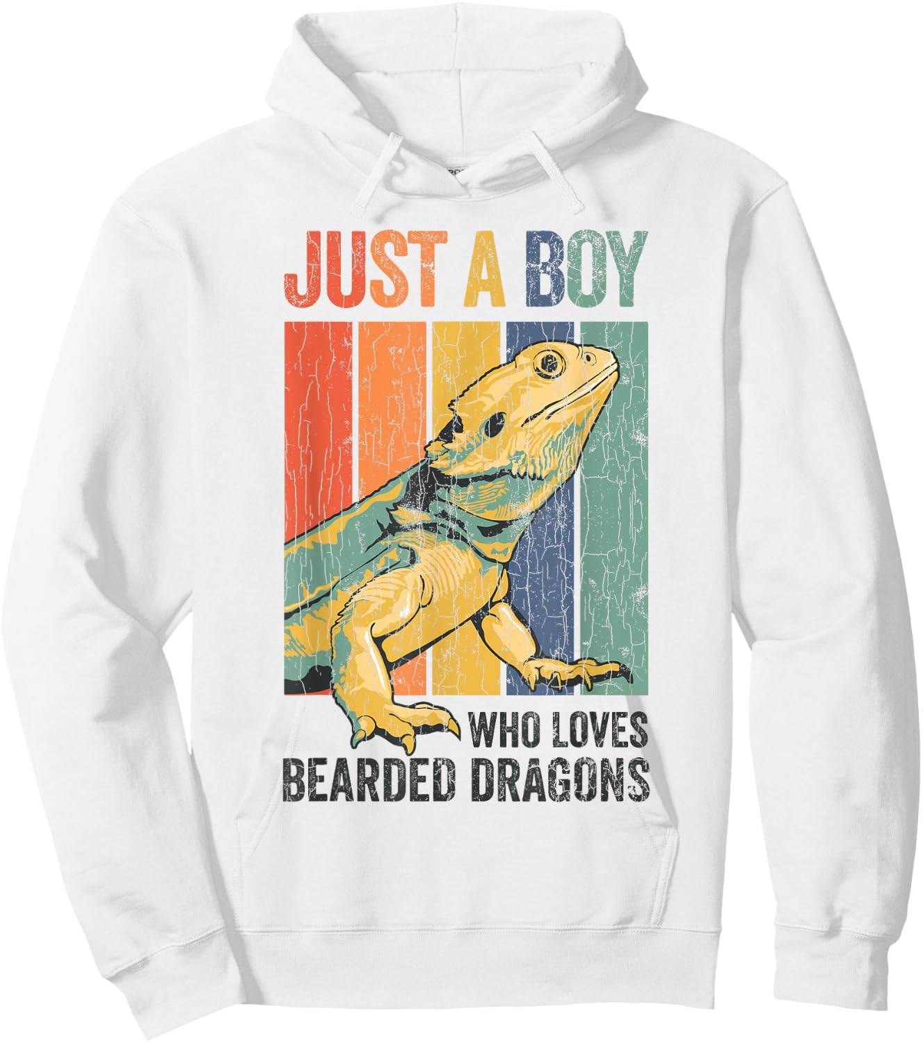 Just A Boy Who Loves Bearded Dragon Shirt Men Boys Hoodie - Hoodie | White