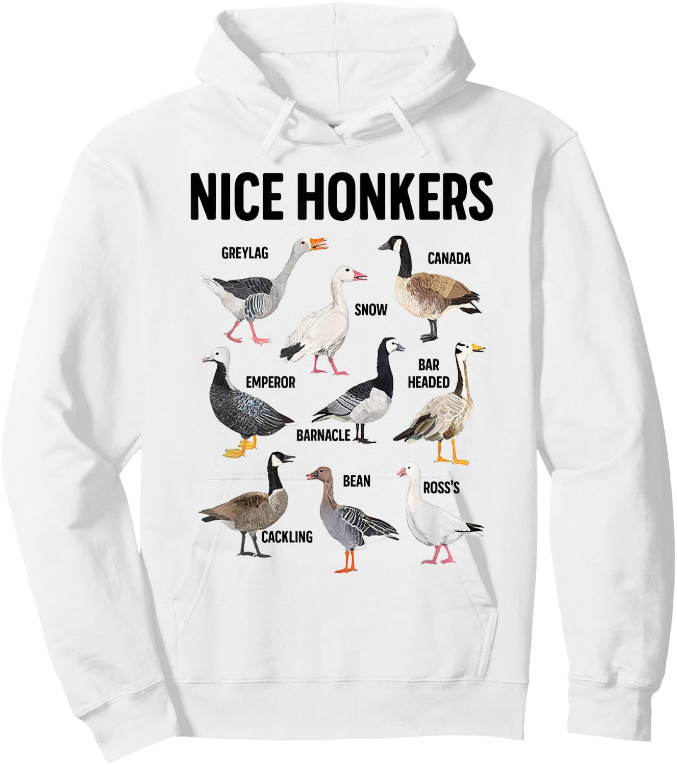 Nice Honker Pun Adult Joke Funny Bird Lover Birdwatcher Hoodie - Hoodie | White