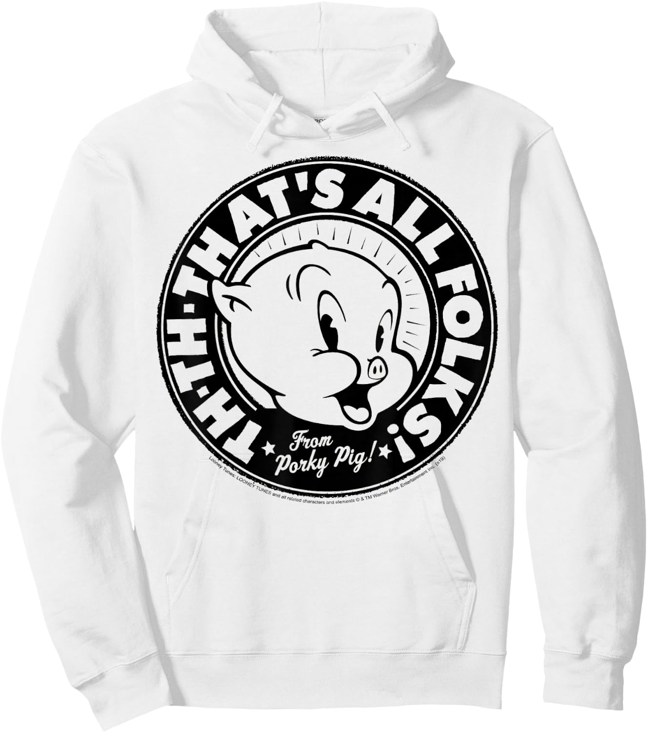 Looney Tunes Porky Pig Th-Th-That's All Folks Hoodie - Hoodie | White