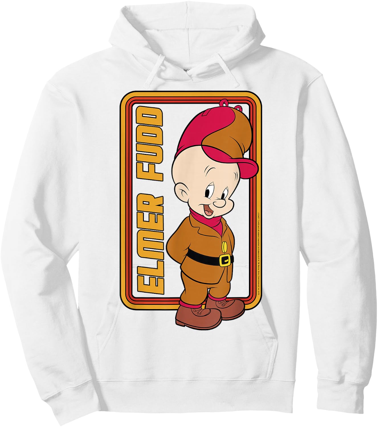 Looney Tunes Elmer Fudd Framed Simple Portrait Hoodie - Hoodie | White