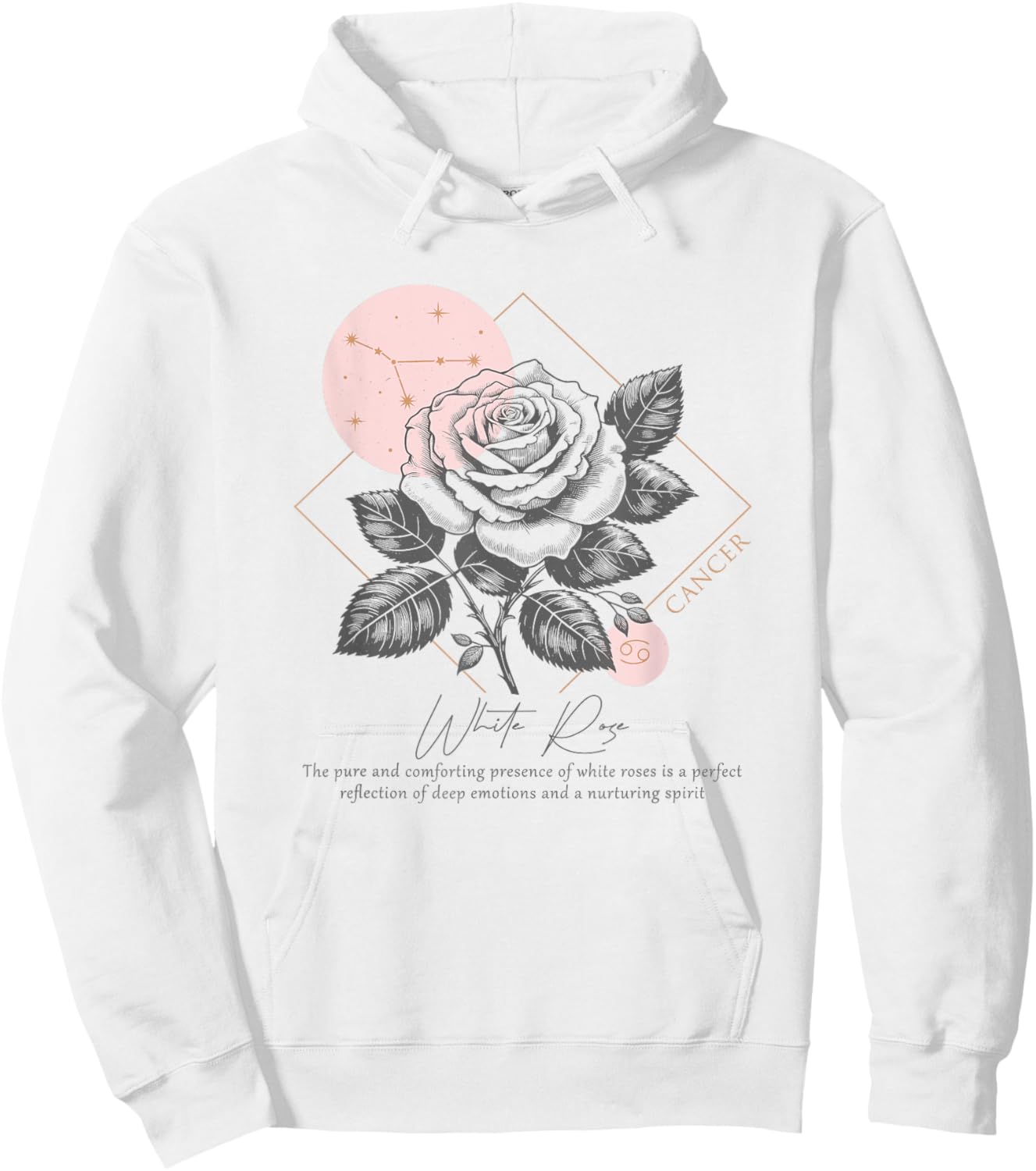 Cancer Zodiac Symbol Horoscope Astrology Birthday Hoodie - Hoodie | White