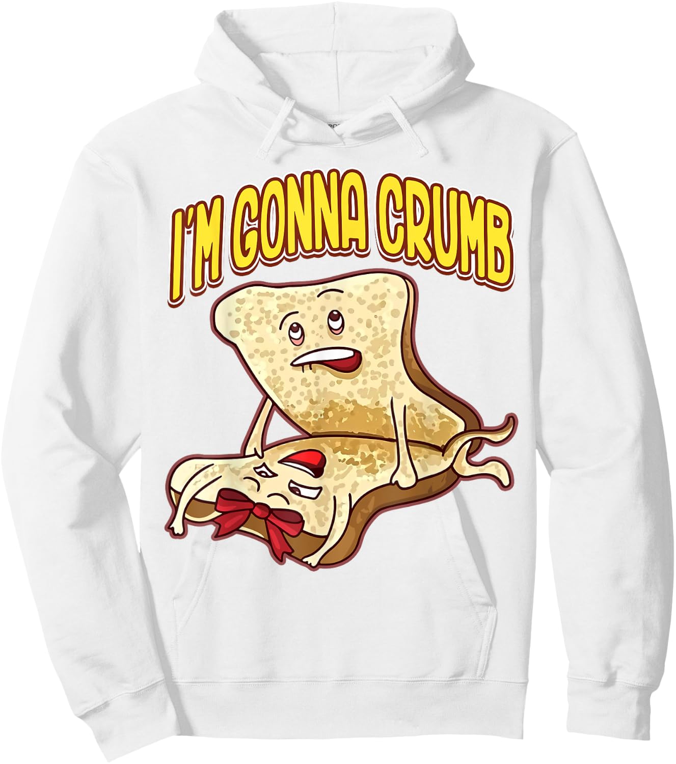 I'm Gonna Crumb Funny Bread Couple Hoodie - Hoodie | White