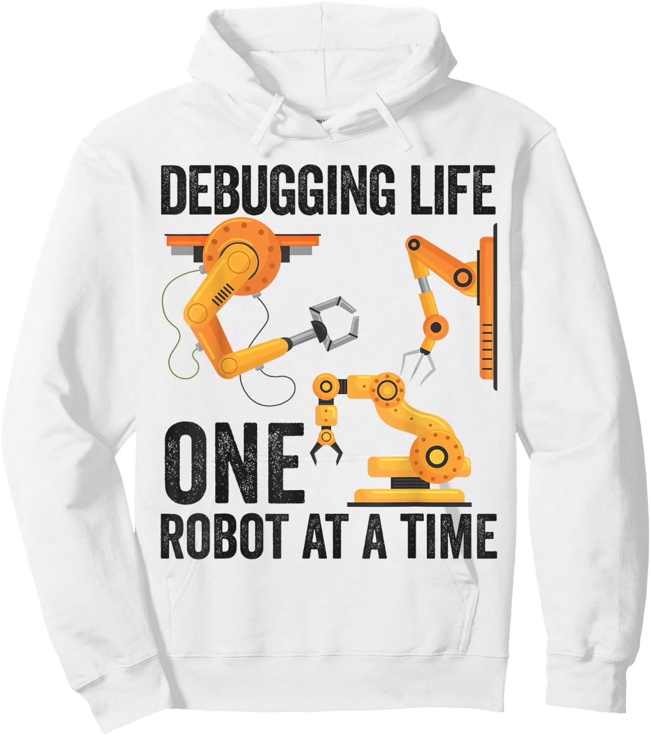 Robotics Funny Robot Engineer Men Boy Women Robotic Coach Hoodie - Hoodie | White
