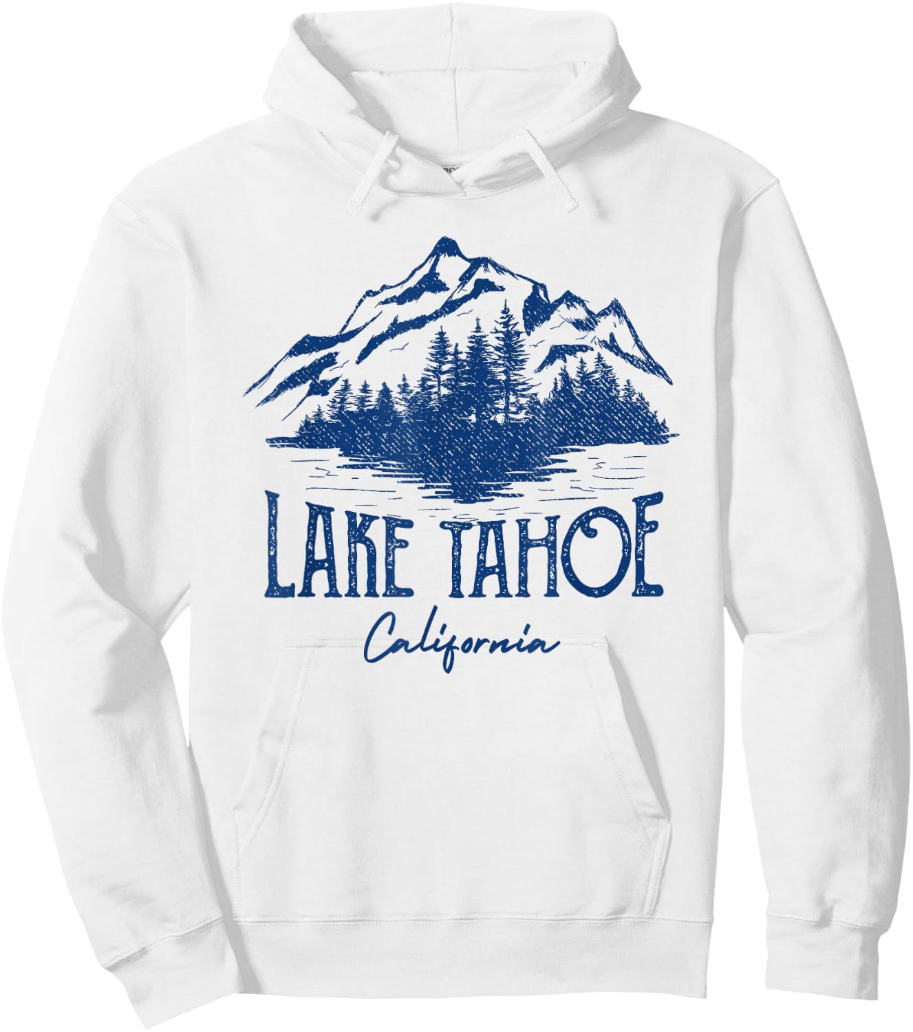 Lake Tahoe California Retro Mountain Vintage Hoodie - Hoodie | White