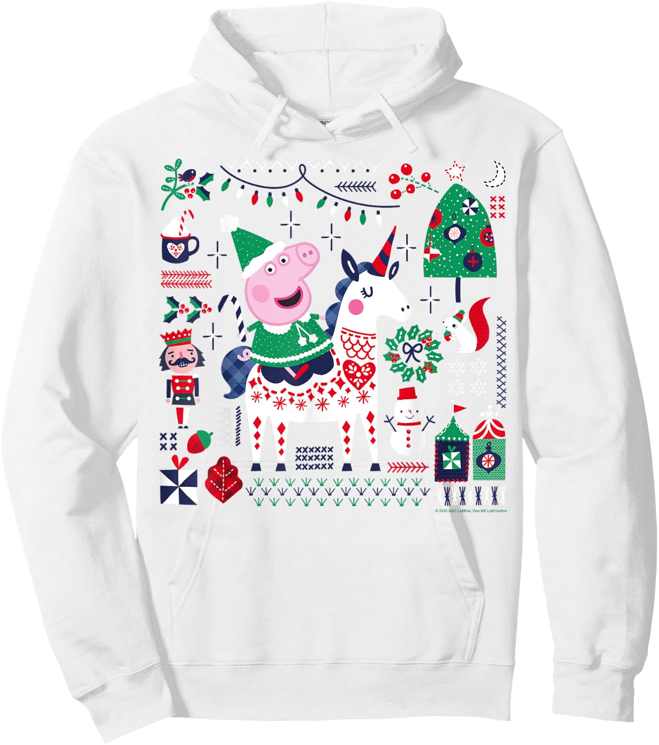 Peppa Pig Christmas Horse Hoodie - Hoodie | White