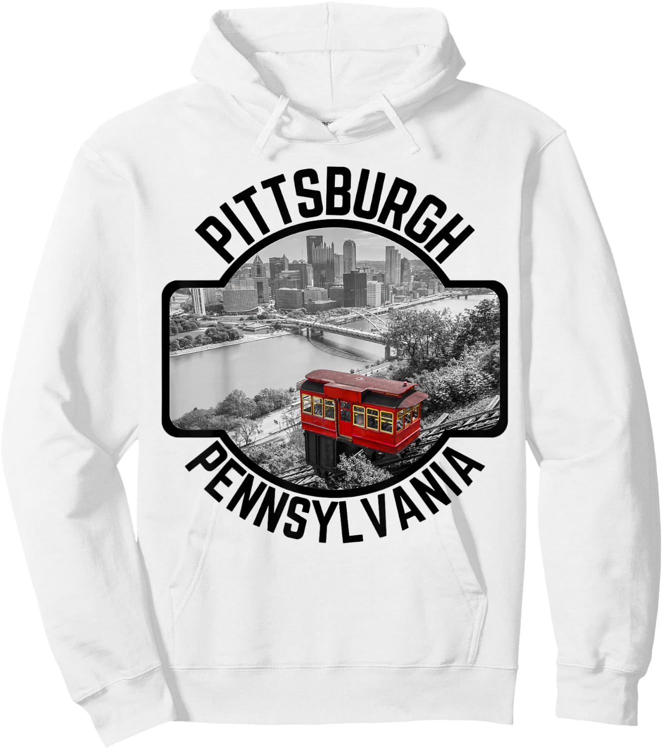 Pittsburgh Pennsylvania Steel City Skyline Photography 412 Hoodie - Hoodie | White
