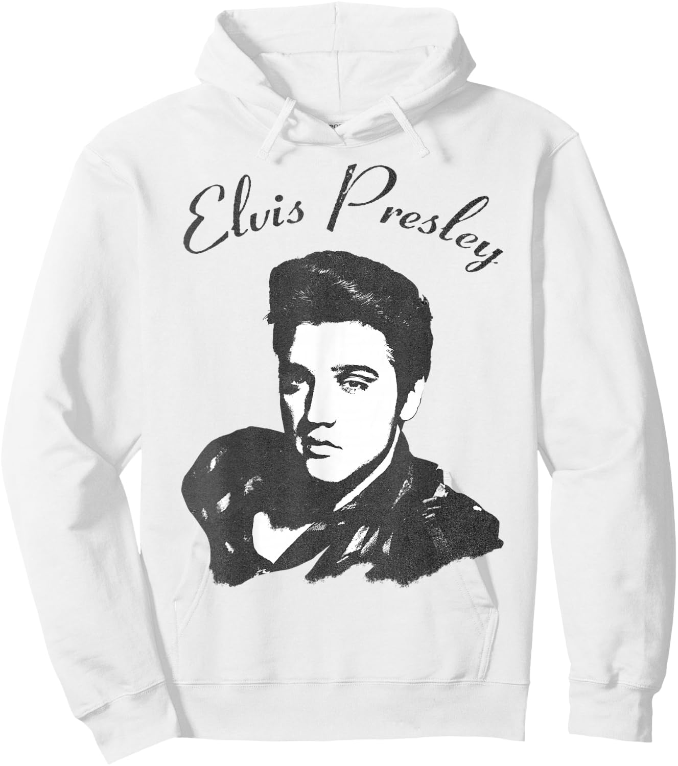 Elvis Presley Official Script Hoodie - Hoodie | White