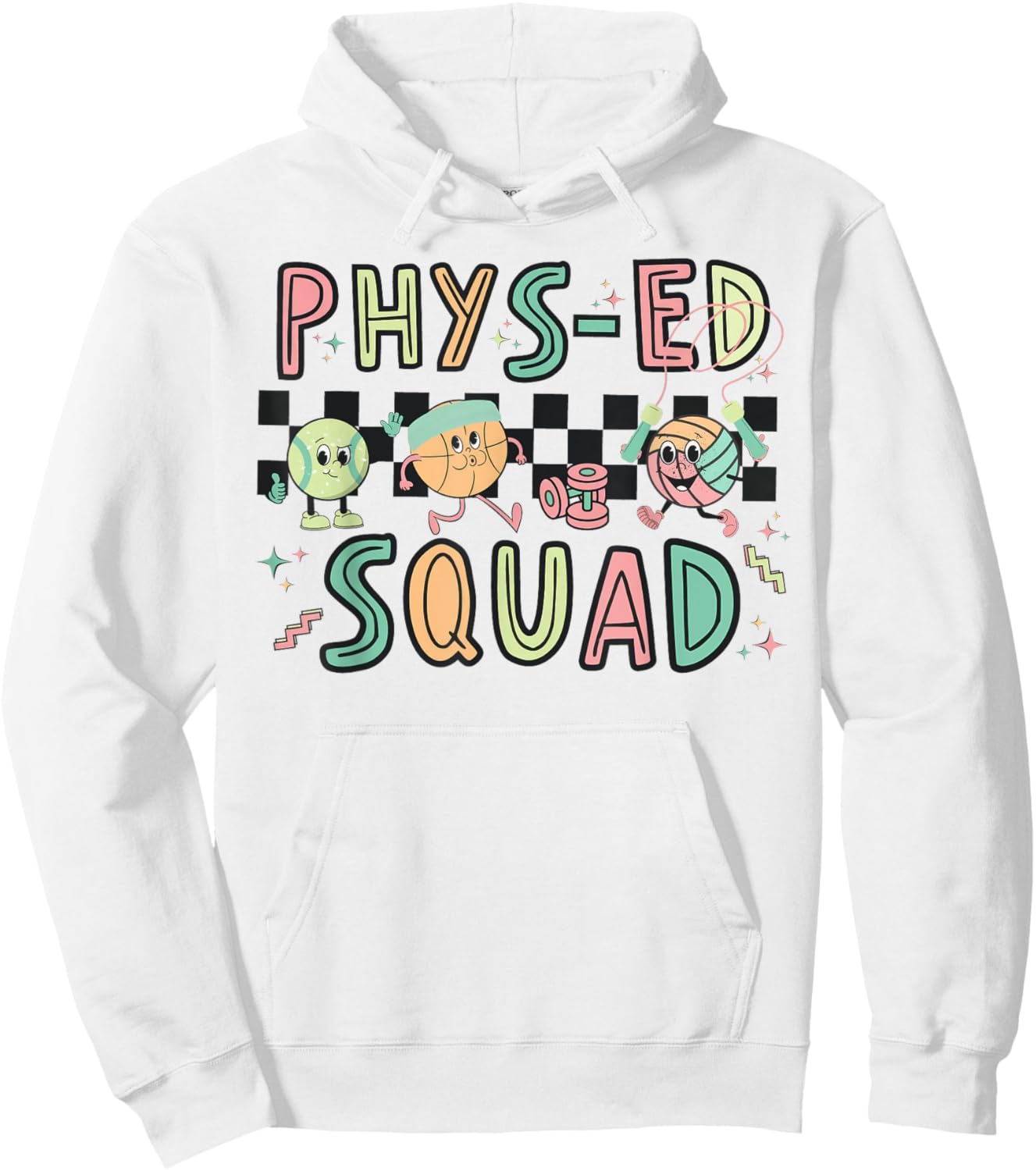 Retro Phys ED Squad Physical Education PE Teacher Women Hoodie - Hoodie | White