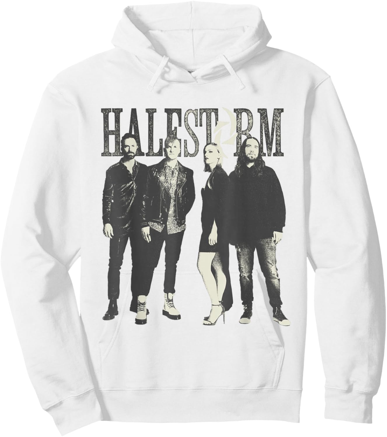 Halestorm - Distressed Band Photo Hoodie - Hoodie | White