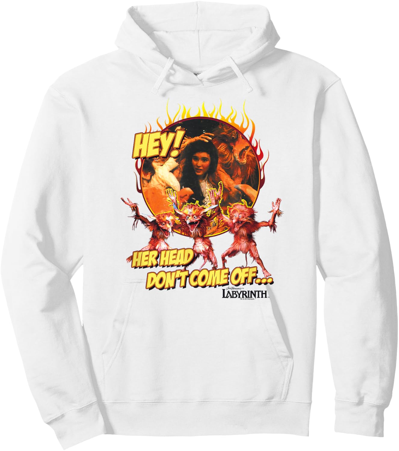 Labyrinth Head Dont Come Off Hoodie - Hoodie | White