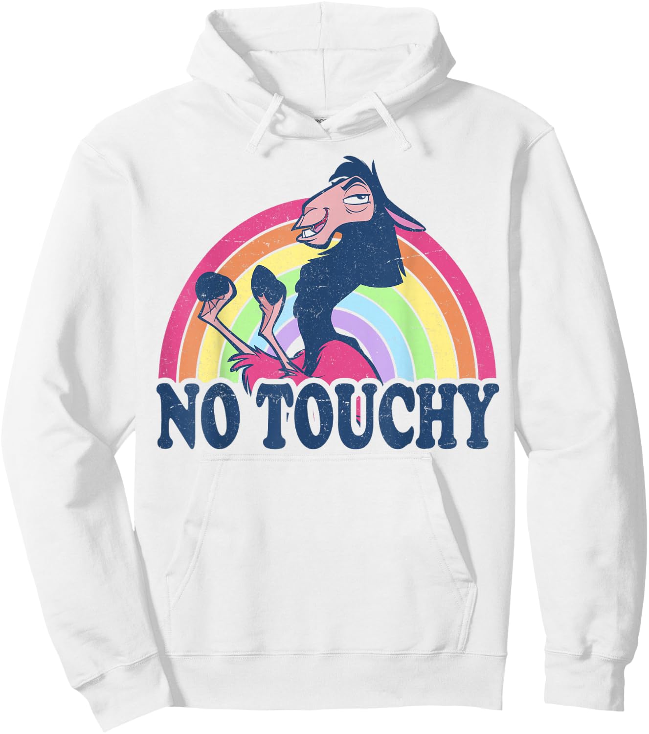 Disney The Emperor's New Groove Kuzco Rainbow No Touchy Hoodie - Hoodie | White