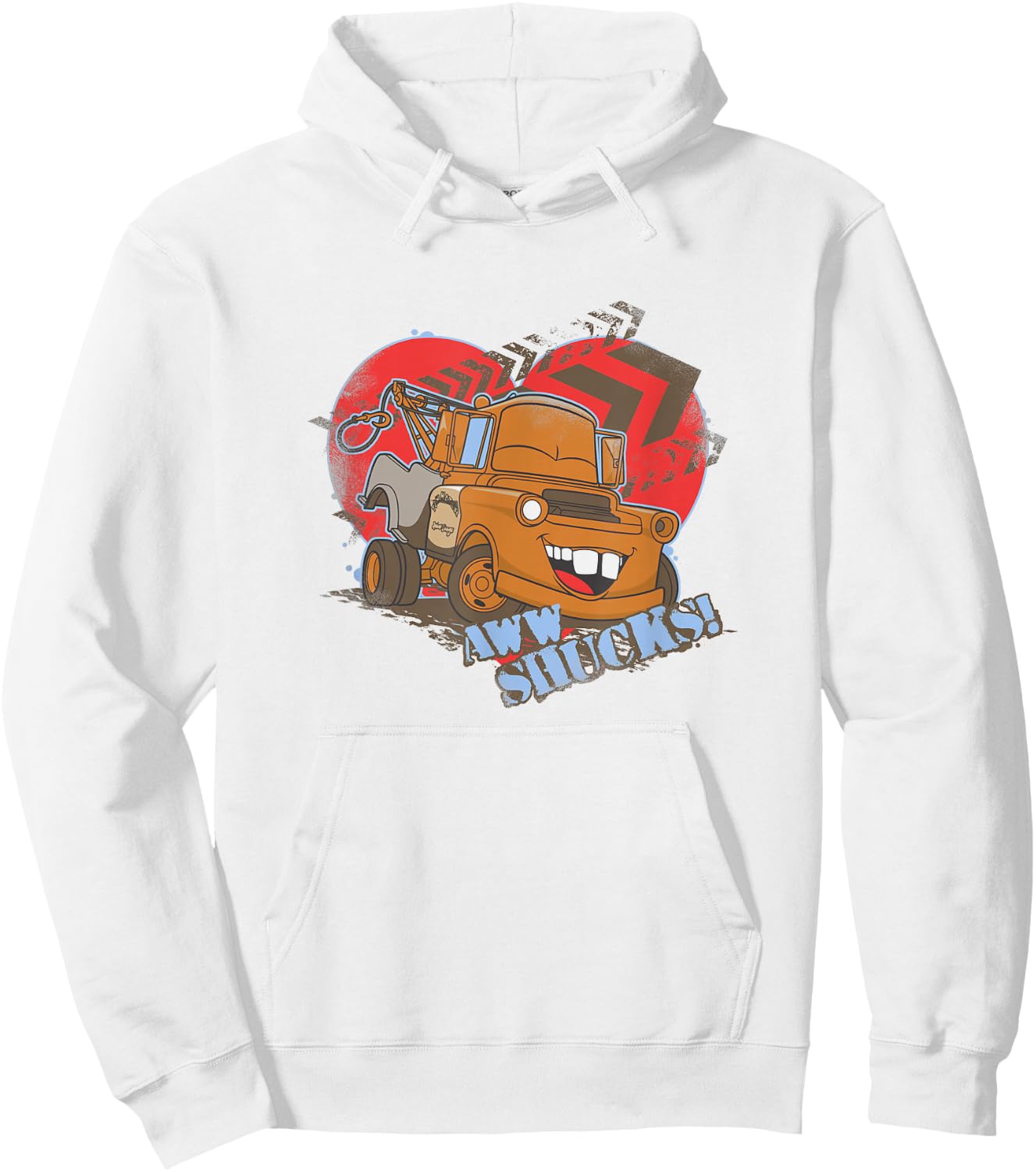Disney Pixar Cars Valentine's Day Aww Shucks! Mater Retro Hoodie - Hoodie | White