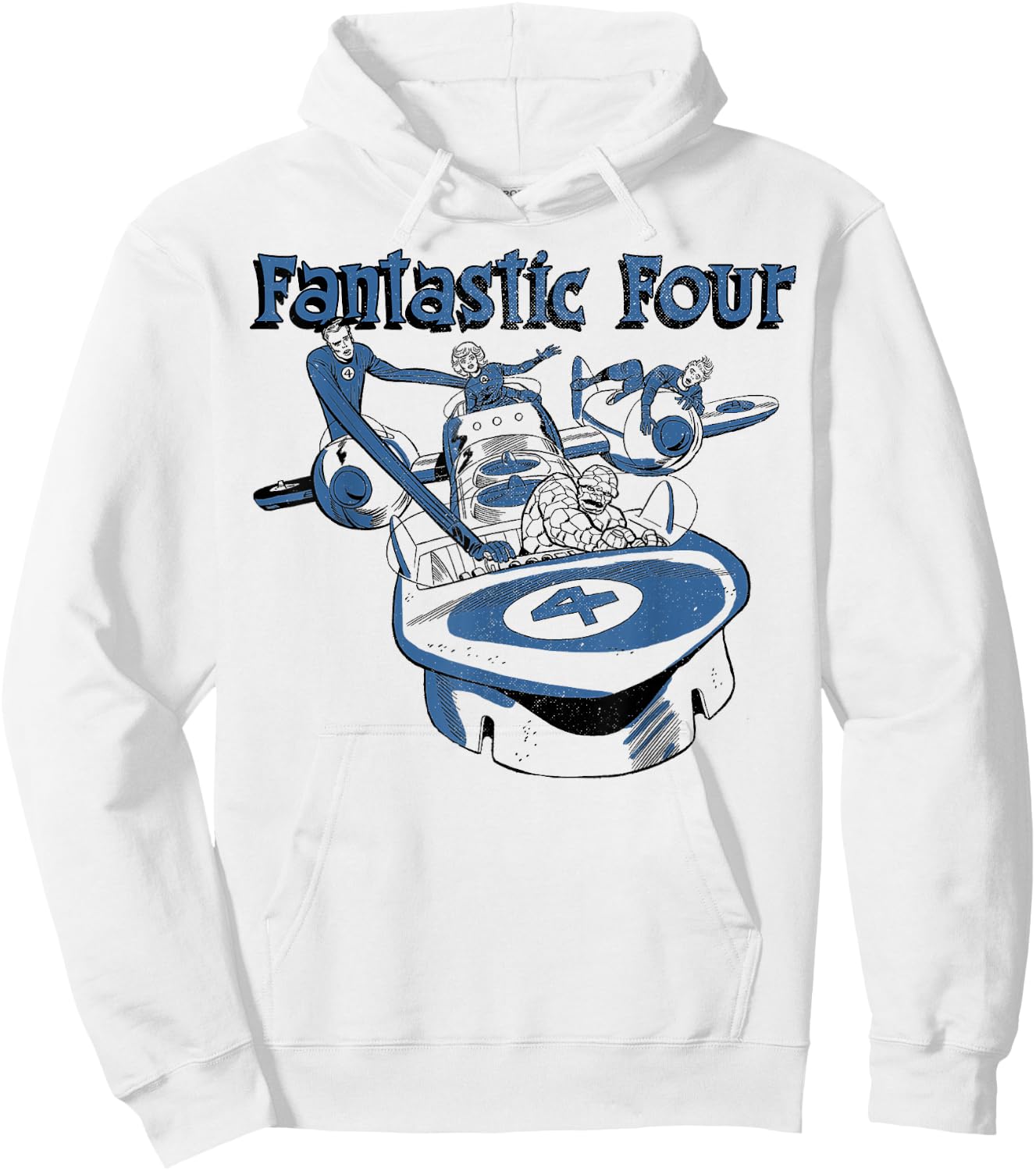 Marvel Fantastic Four Group Shot Fantasticar Hoodie - Hoodie | White
