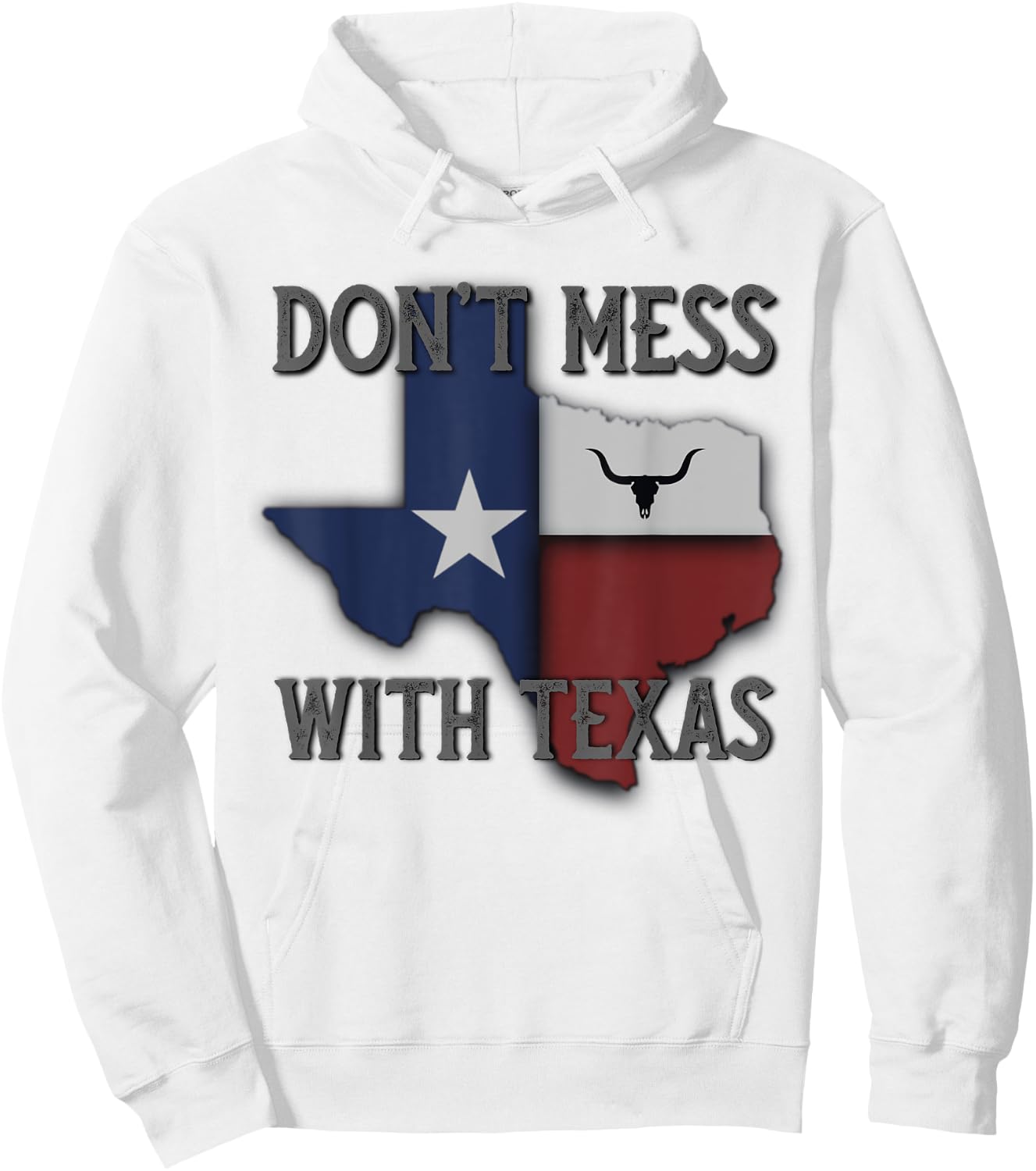 Don't Mess With Vintage Texas Longhorn Lone Star State Pride Hoodie - Hoodie | White