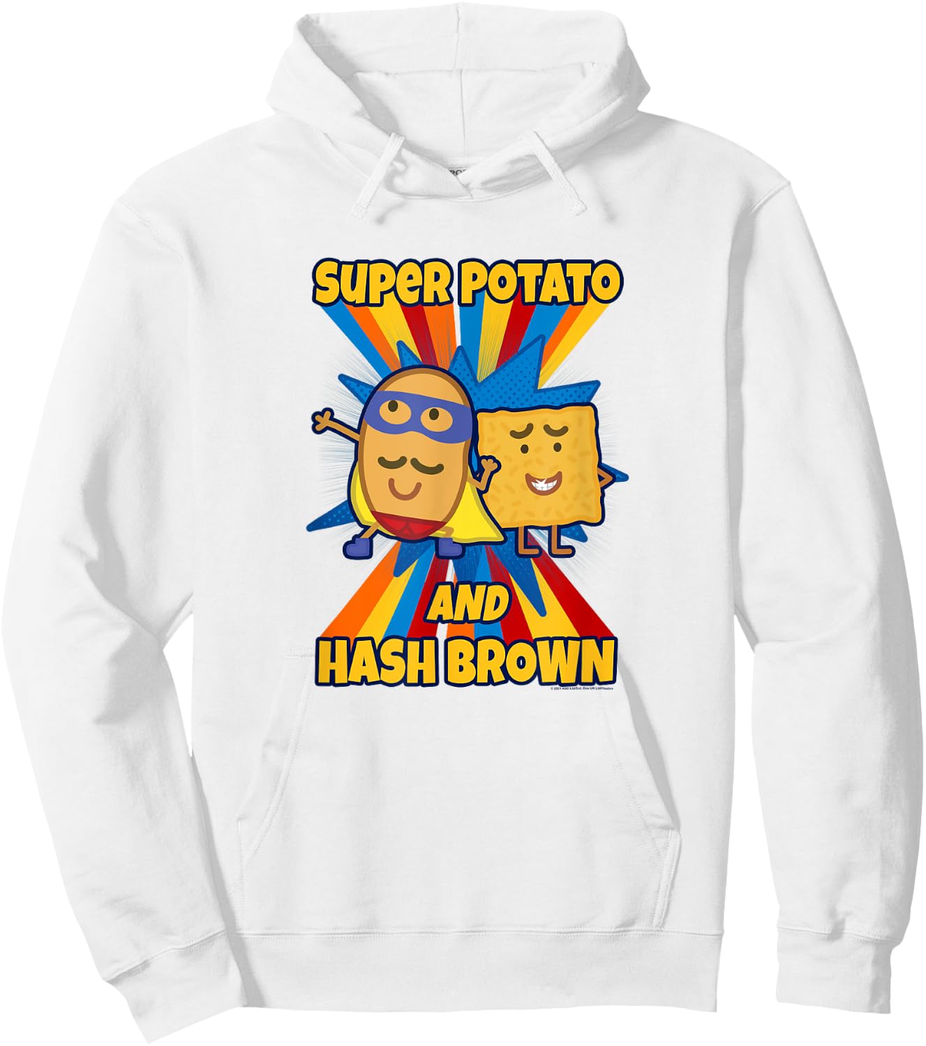 Peppa Pig Visits America Super Potato And Hash Brown Hoodie - Hoodie | White