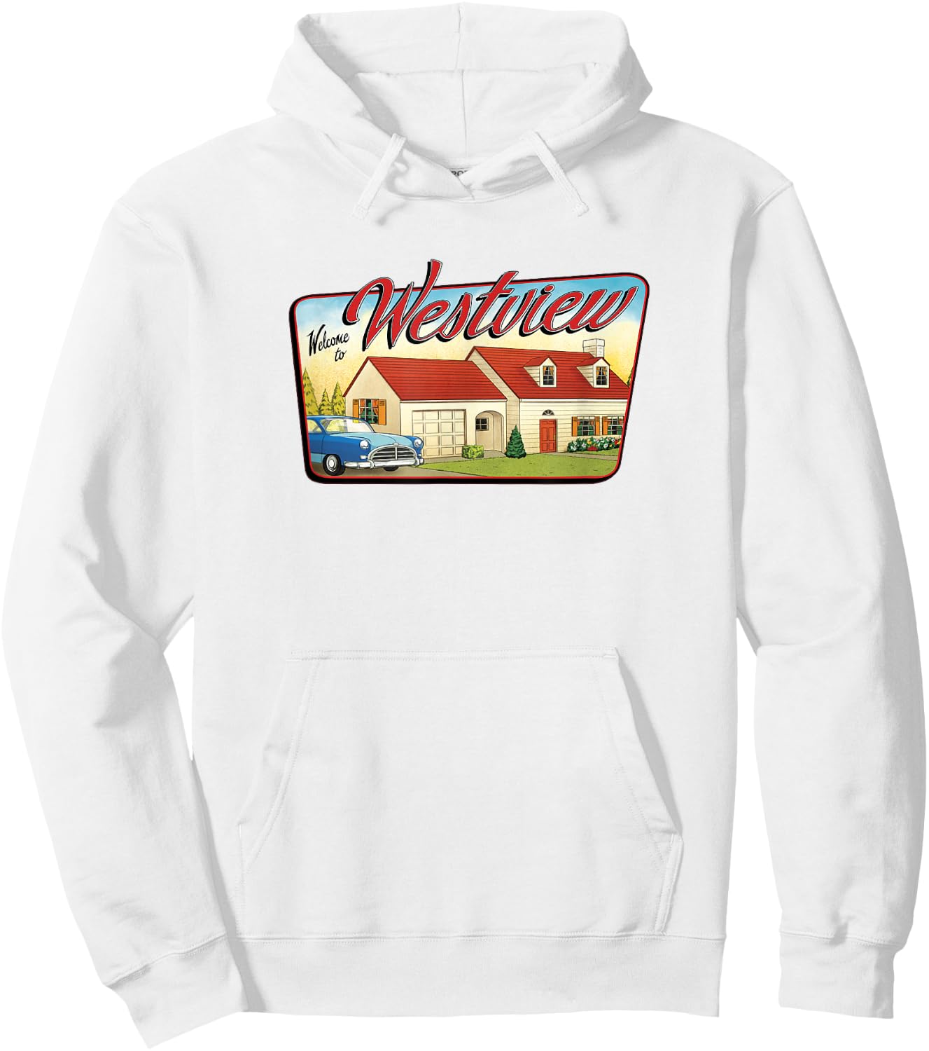 Marvel WandaVision Welcome To Westview Hoodie - Hoodie | White