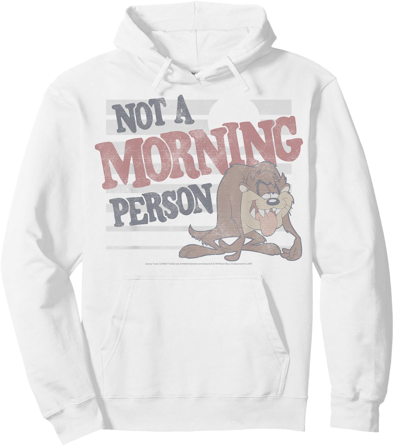 Looney Tunes Taz Not A Morning Person Hoodie - Hoodie | White