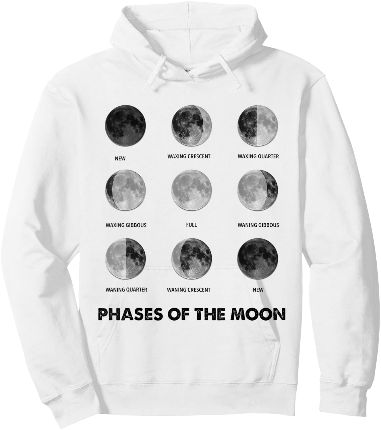 Moon Phase Moon Cycles Lunar Eclipse Lunar Cycle Hoodie - Hoodie | White