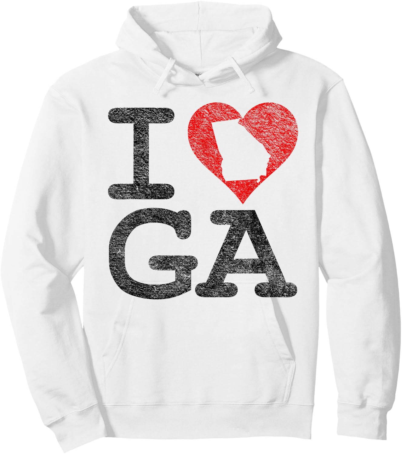 I Love Georgia I Heart Ga Atlanta Peach State Hoodie - Hoodie | White