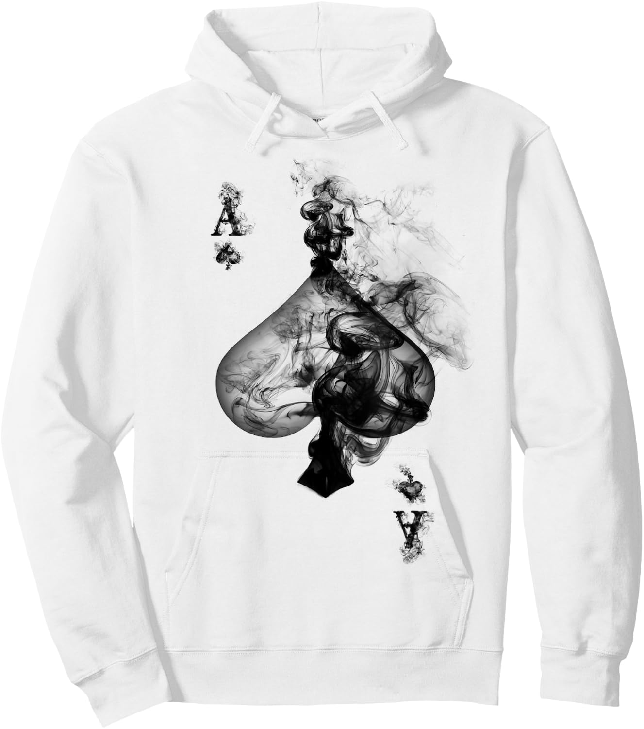 Ace of Spades - Smoke - for Card Players Hoodie - Hoodie | White