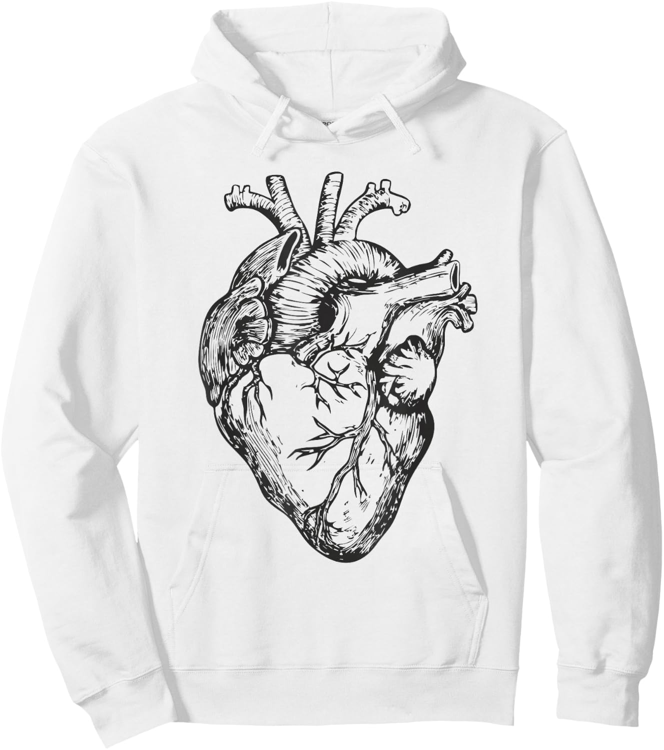 Real Heart Funny Human Anatomy Anatomical Cardiac Nurse Hoodie - Hoodie | White
