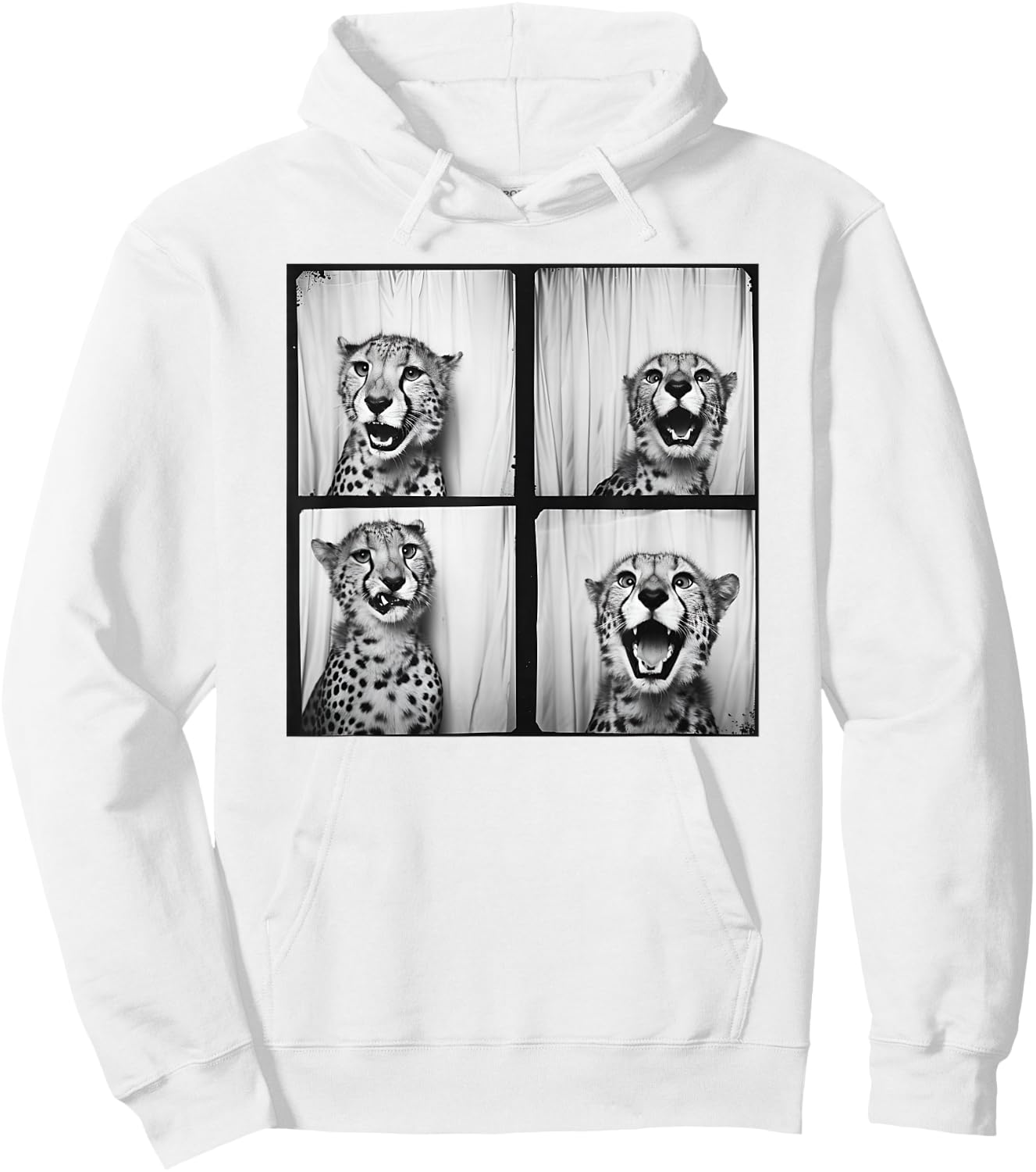 African Cheetah Zoo Photobooth Quirky Funny Safari Animal Hoodie - Hoodie | White
