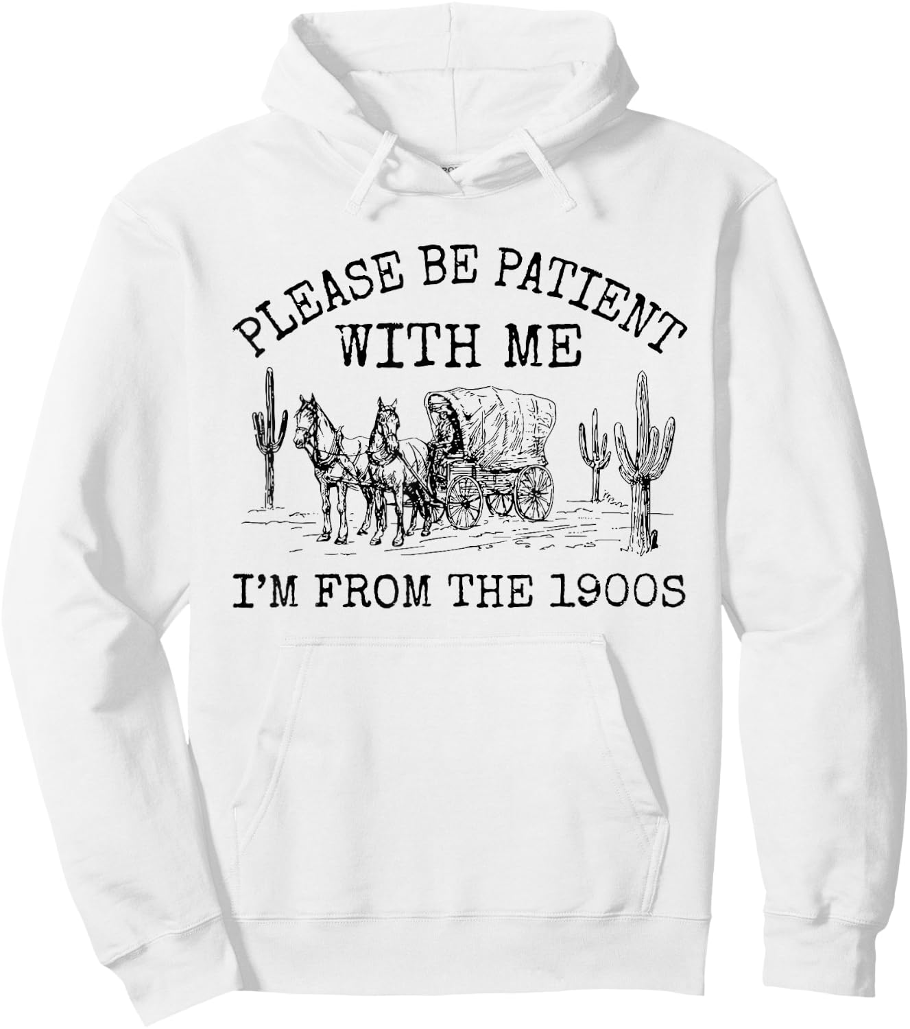 Please Be Patient With Me I'm From The 1900s Vintage Hoodie - Hoodie | White