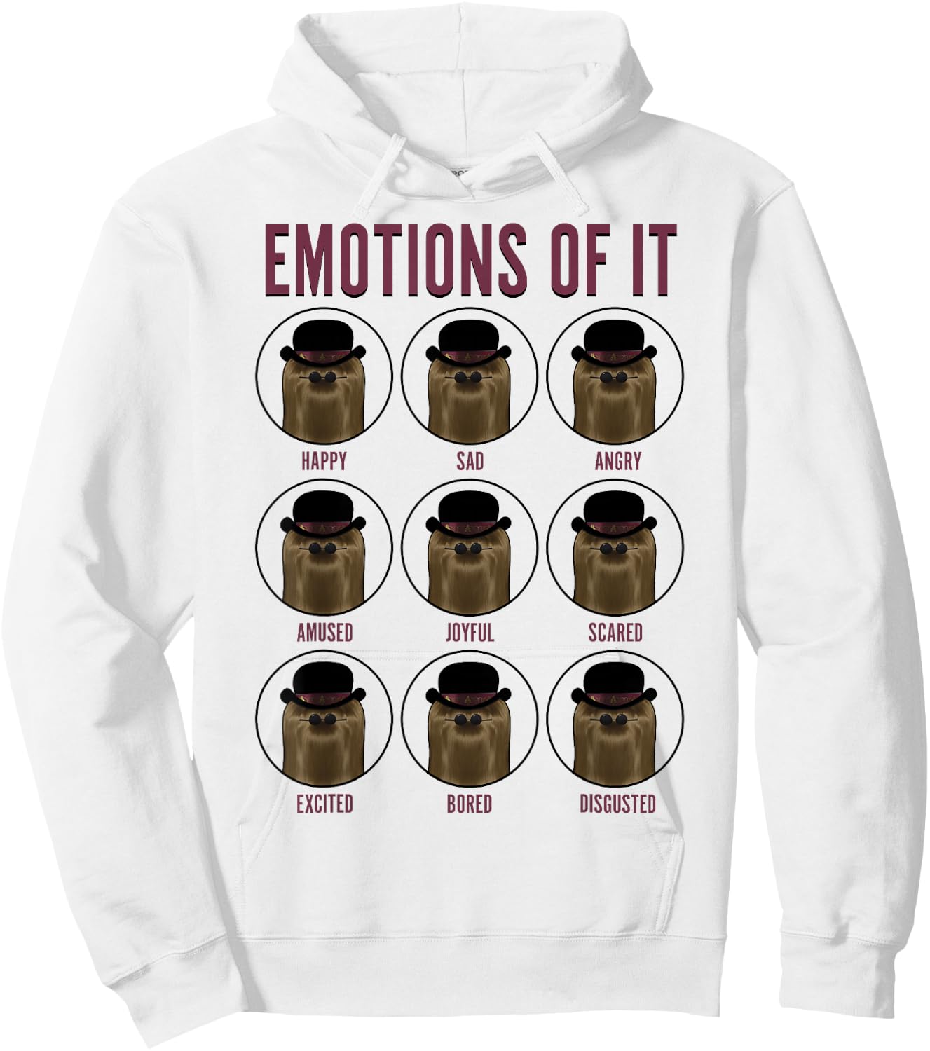 The Addams Family Emotions Of Cousin It Hoodie - Hoodie | White
