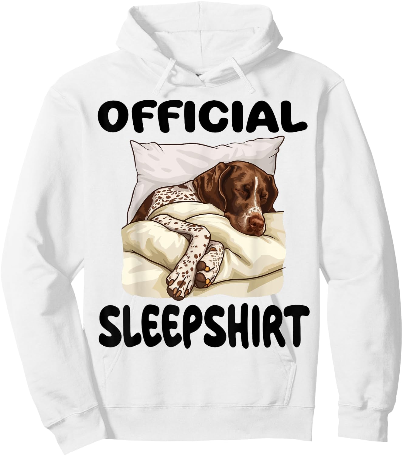 German Shorthaired Pointer Dog Official Sleepshirt Pajamas Hoodie - Hoodie | White
