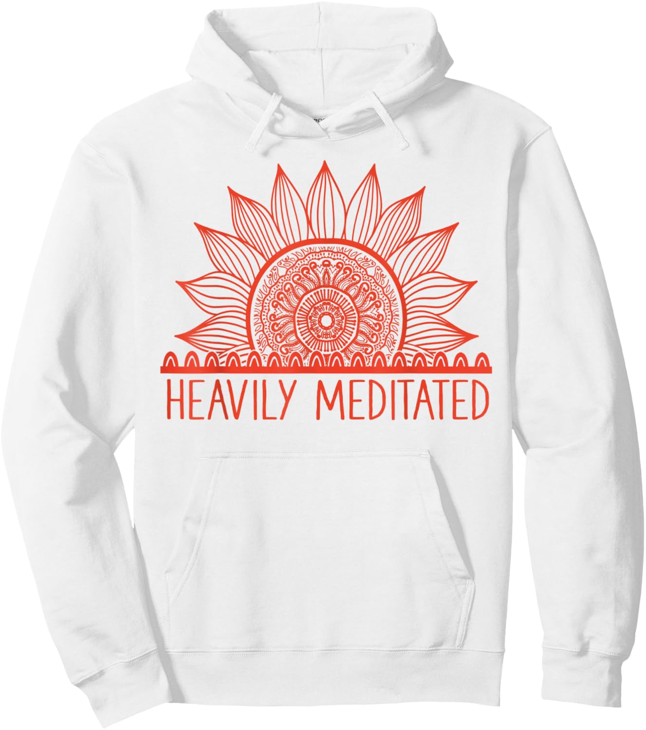 Heavily Meditated Namaste Meditation Yoga Gift Mandala Hoodie - Hoodie | White