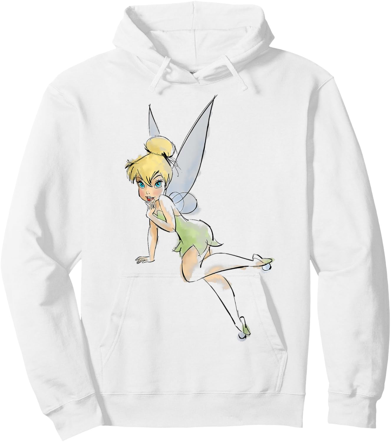Disney Peter Pan Tinker Bell Watercolor Portrait Small Hoodie - Hoodie | White
