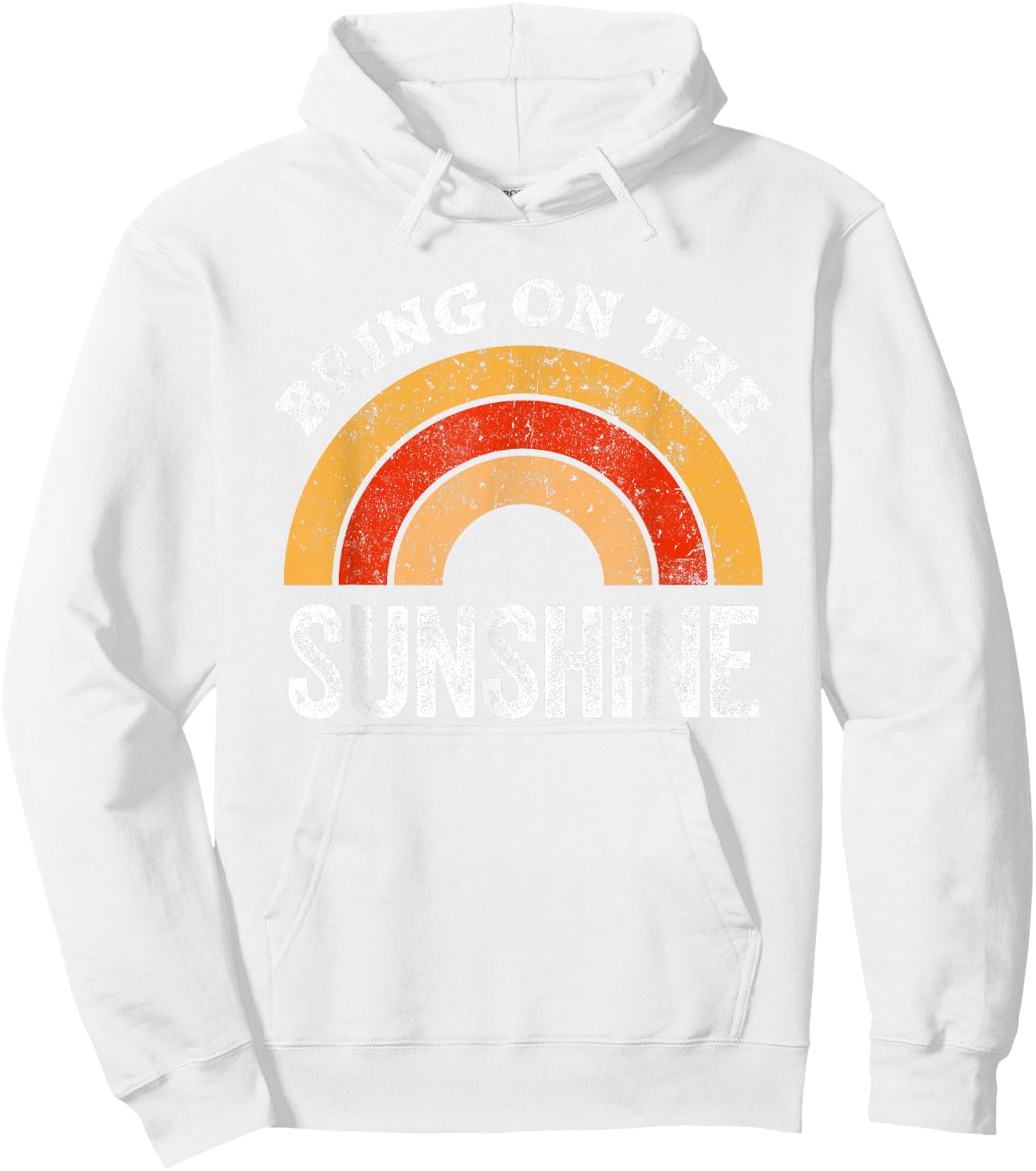 Bring On The Sunshine Vintage Rainbow Top Sunshine Small Hoodie - Hoodie | White
