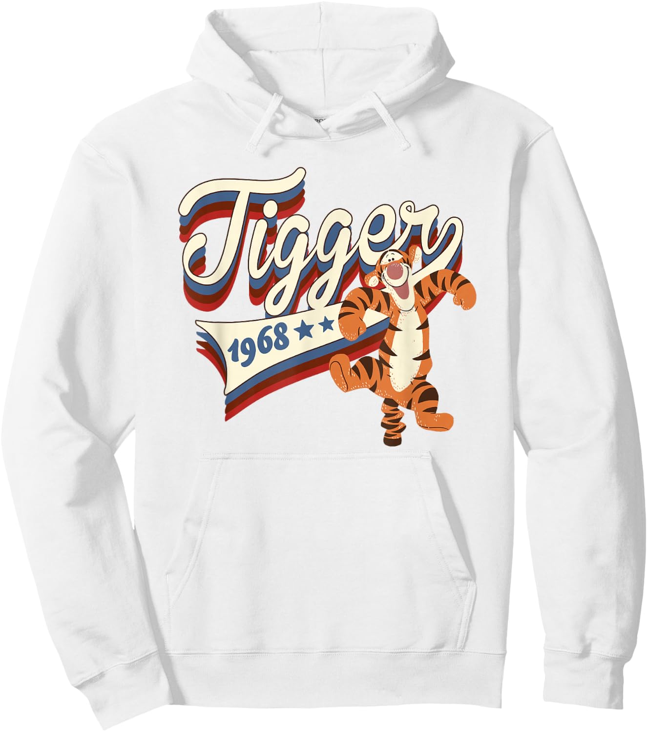 Disney Winnie The Pooh Americana Tigger Collegiate 1968 Hoodie - Hoodie | White
