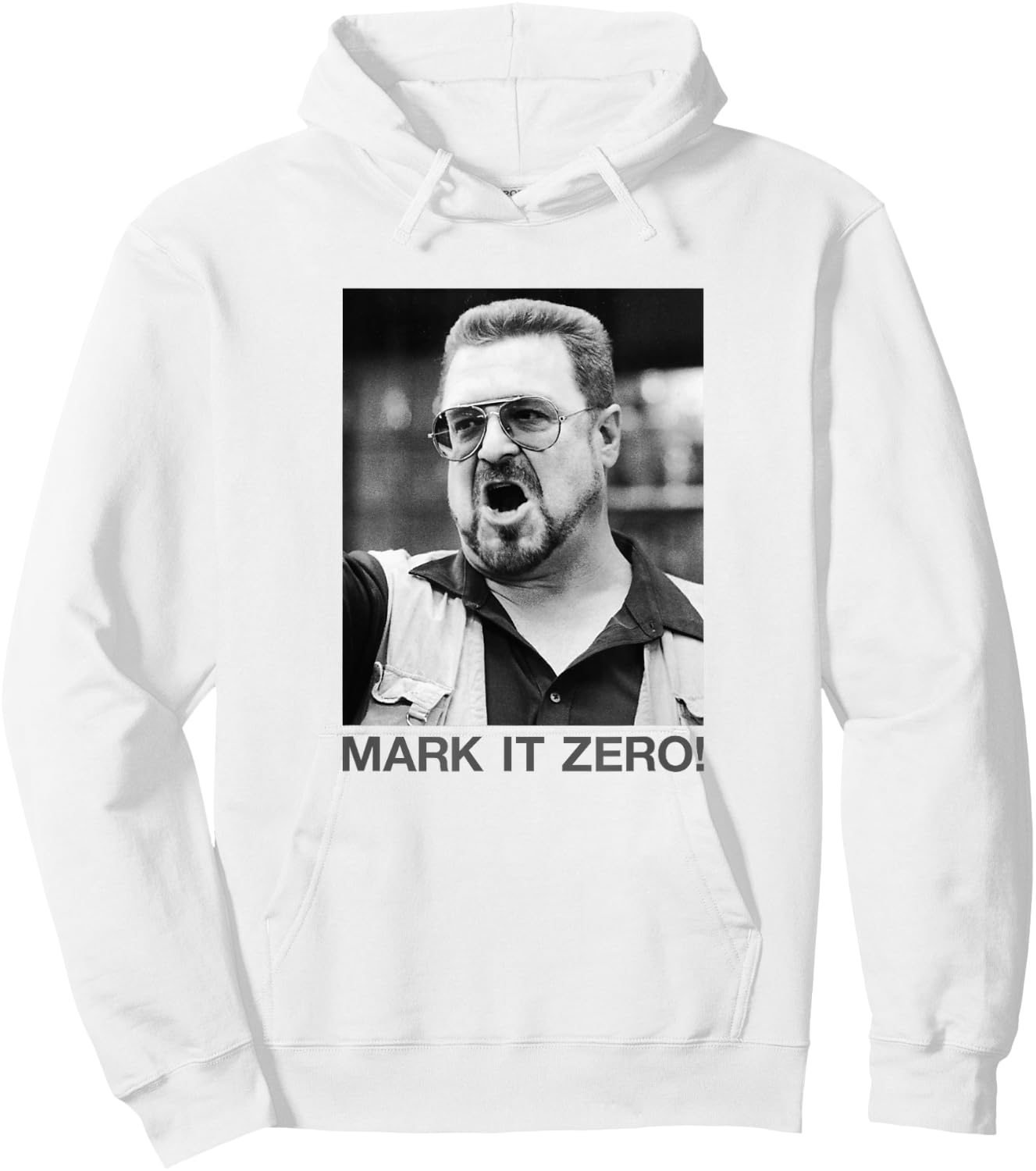 The Big Lebowski Walter Mark It Zero Black and White Poster Hoodie - Hoodie | White